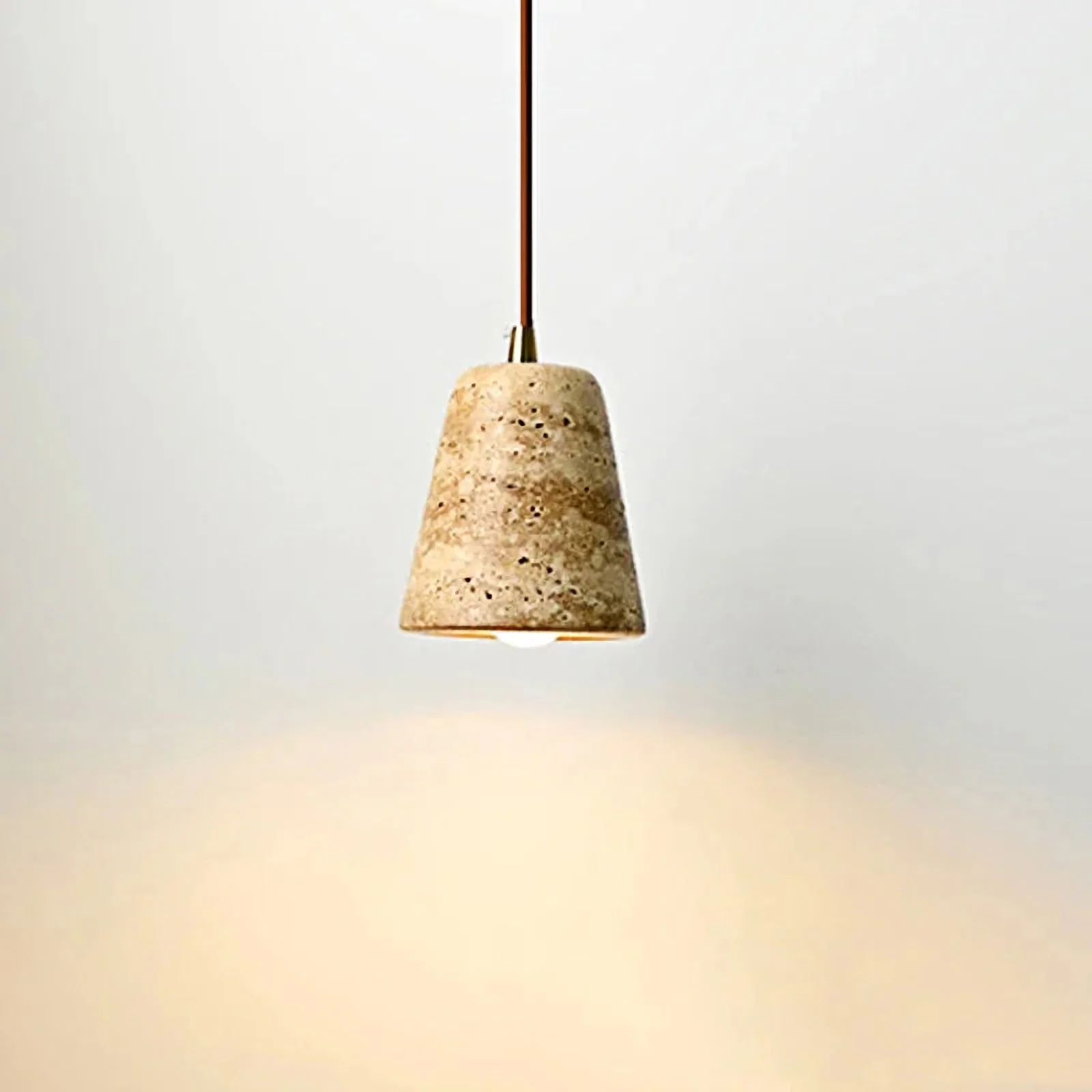Travertine Cone Pendant Light - Image 4