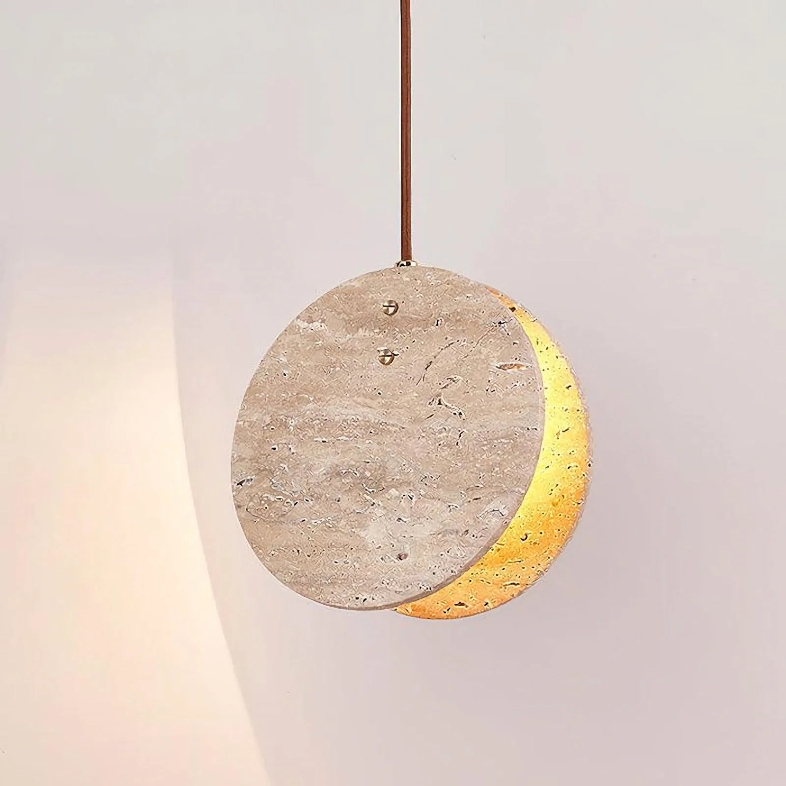 Travertine Disc Pendant Lamp - Image 11
