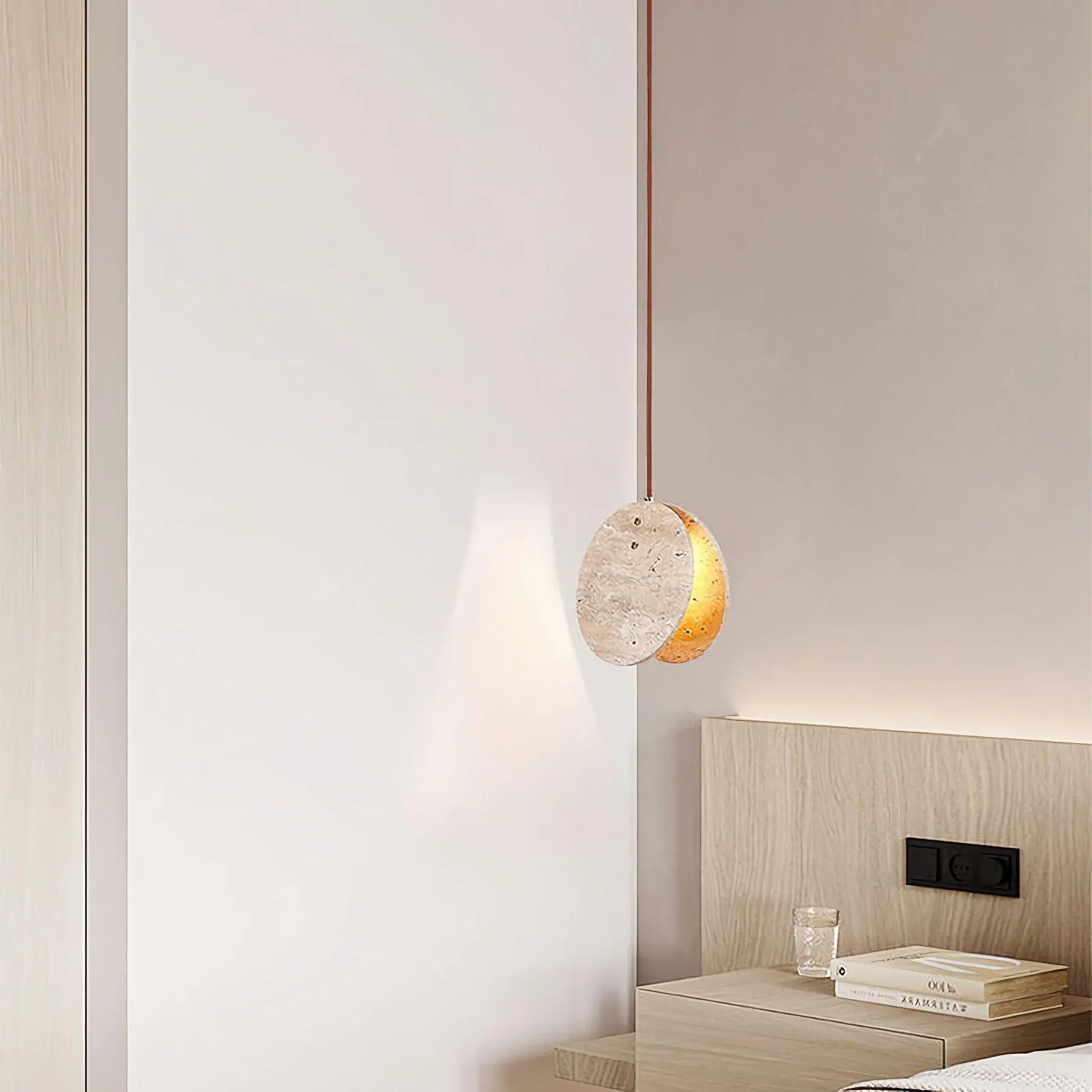 Travertine Disc Pendant Lamp - Image 3