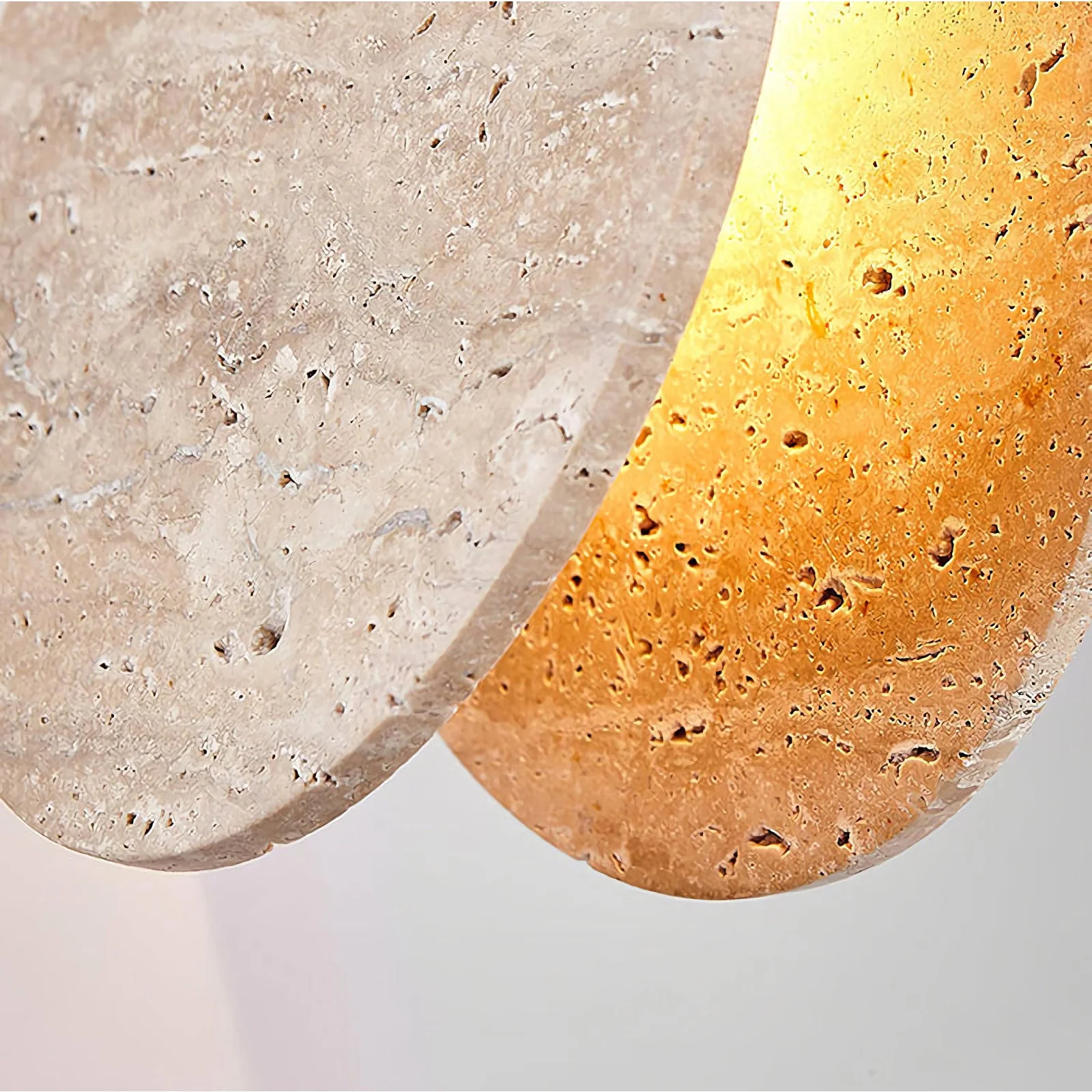 Travertine Disc Pendant Lamp - Image 9