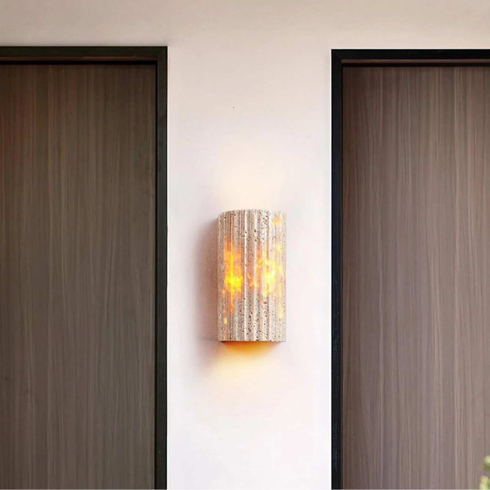 Travertine Outdoor Garden Wall Lamp - Image 2