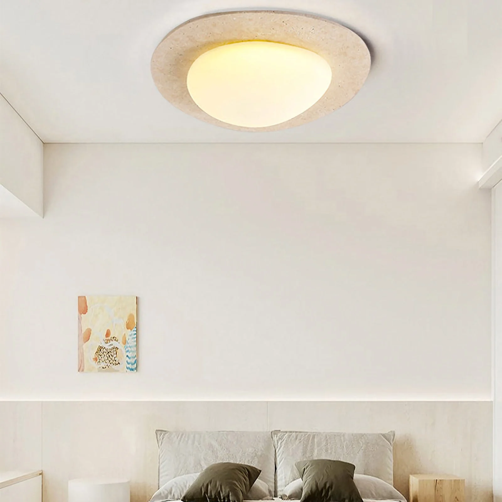 Travertine Oval Ceiling Light - Image 10