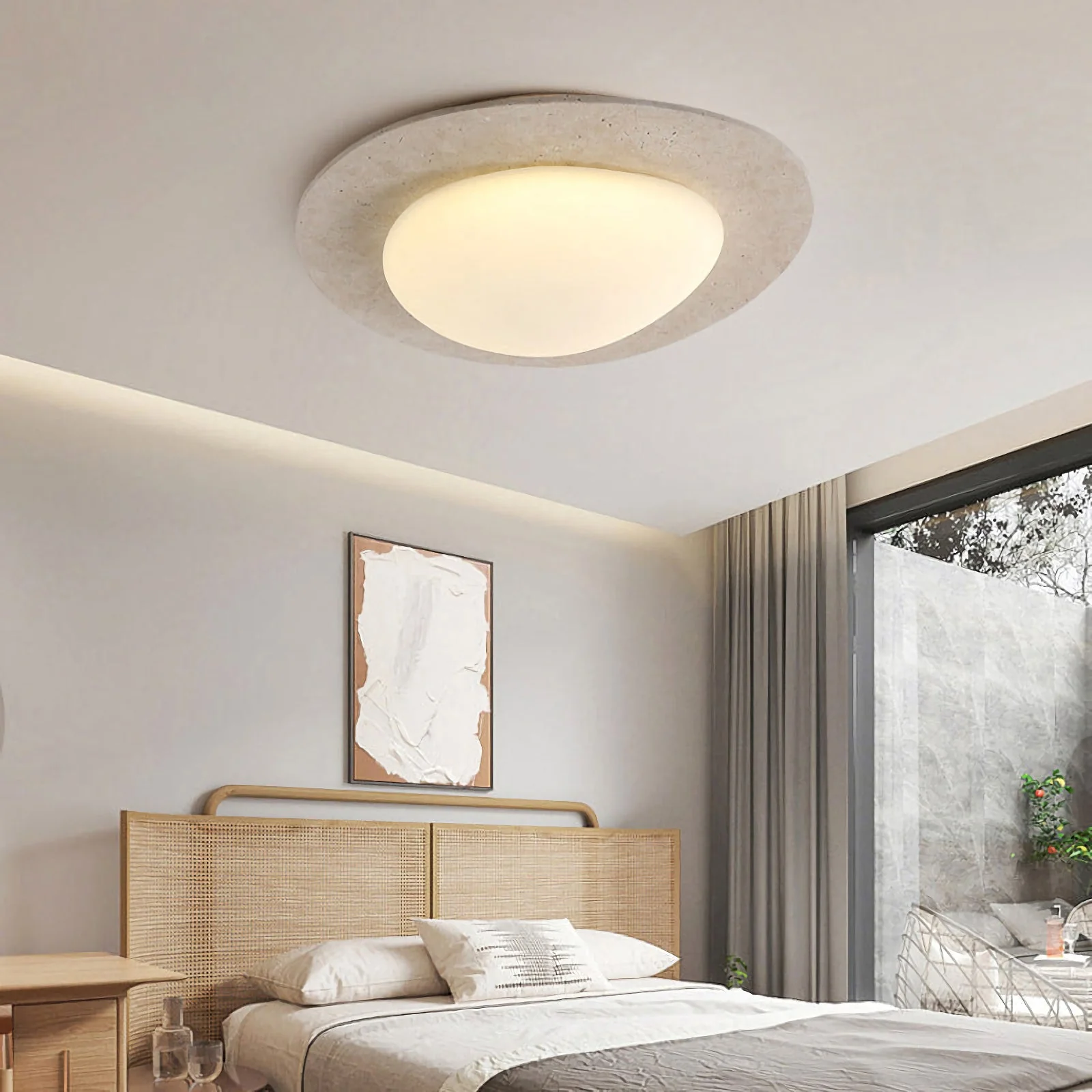 Travertine Oval Ceiling Light - Image 3