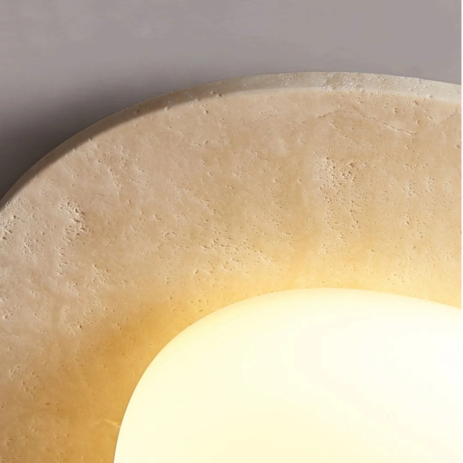 Travertine Oval Ceiling Light - Image 6