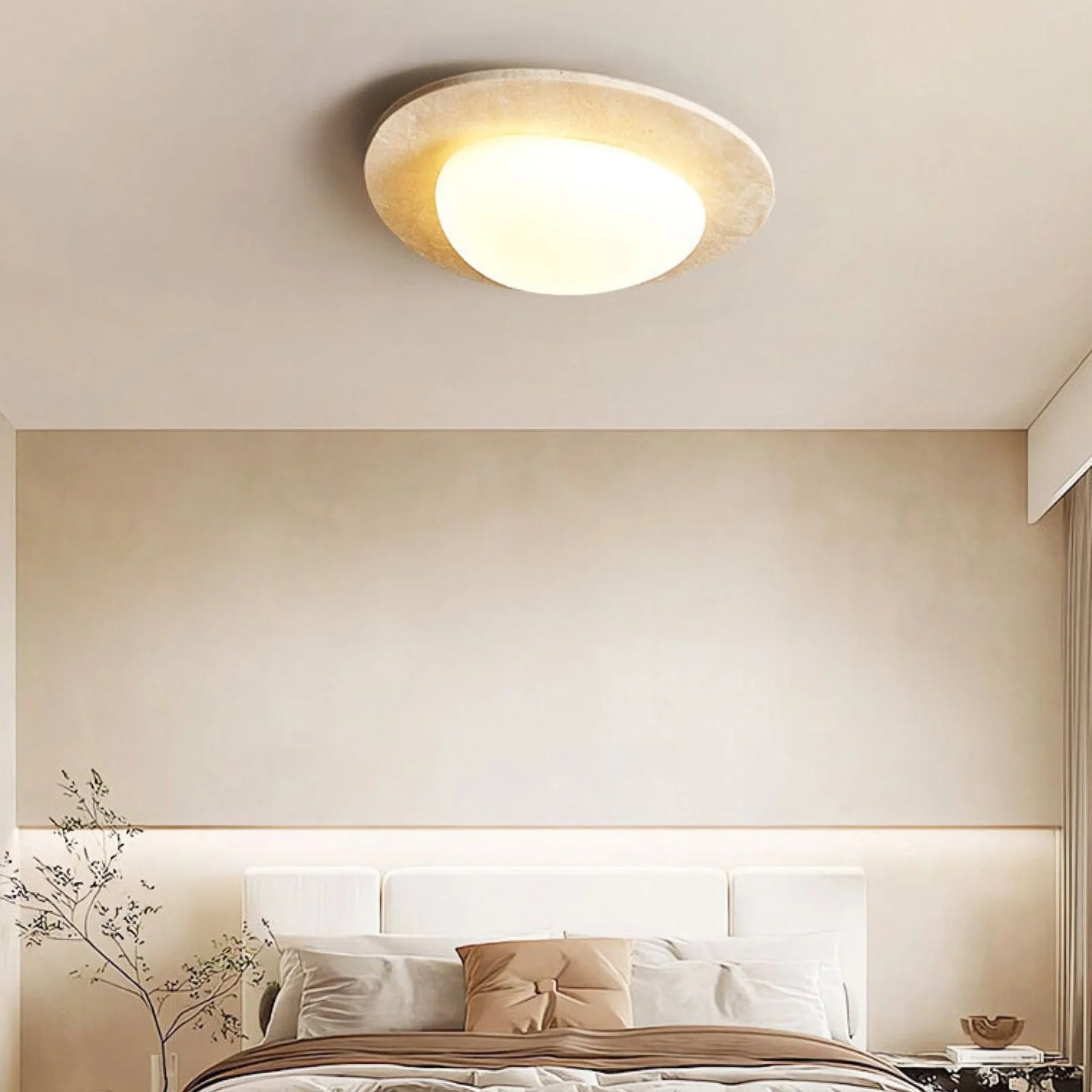 Travertine Oval Ceiling Light - Image 8