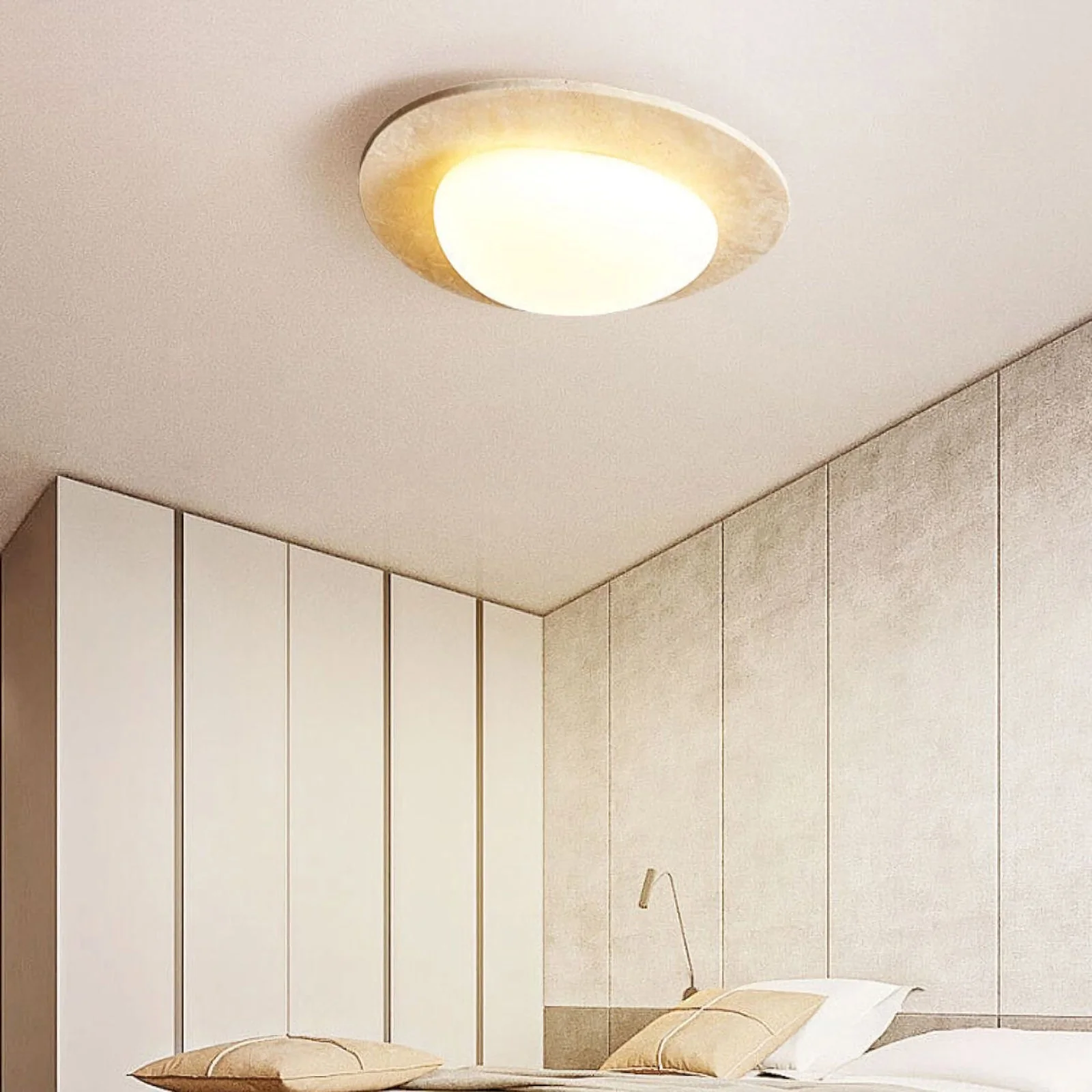 Travertine Oval Ceiling Light - Image 9