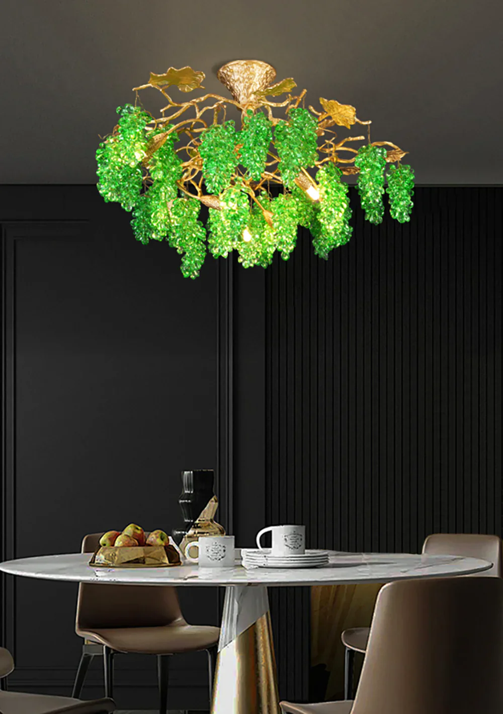 Tree Branch Glass Grape Chandelier - Image 9