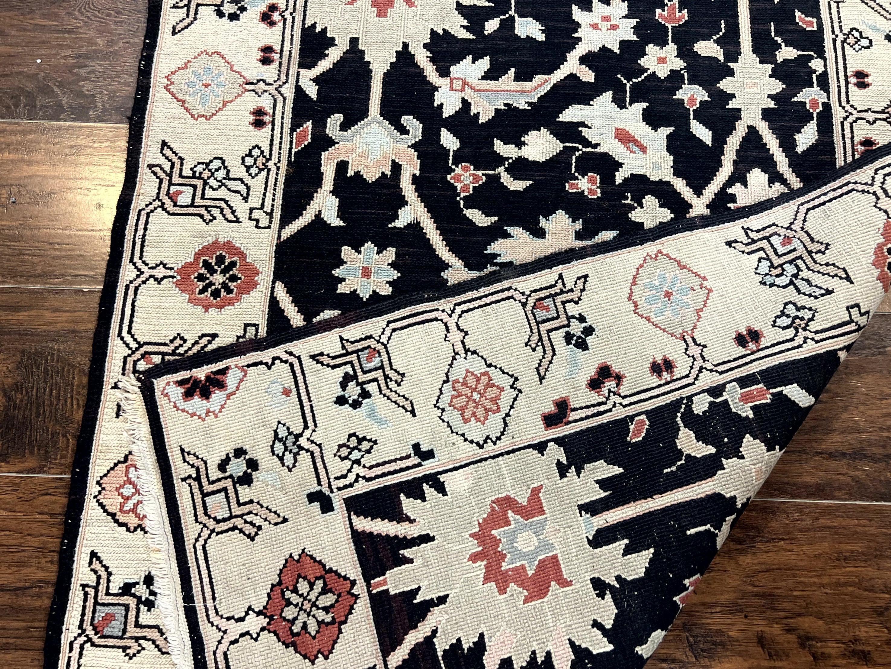 Turkish Flatweave Kilim Rug 3x5, Black, Handmade Vintage Wool Carpet - Image 10