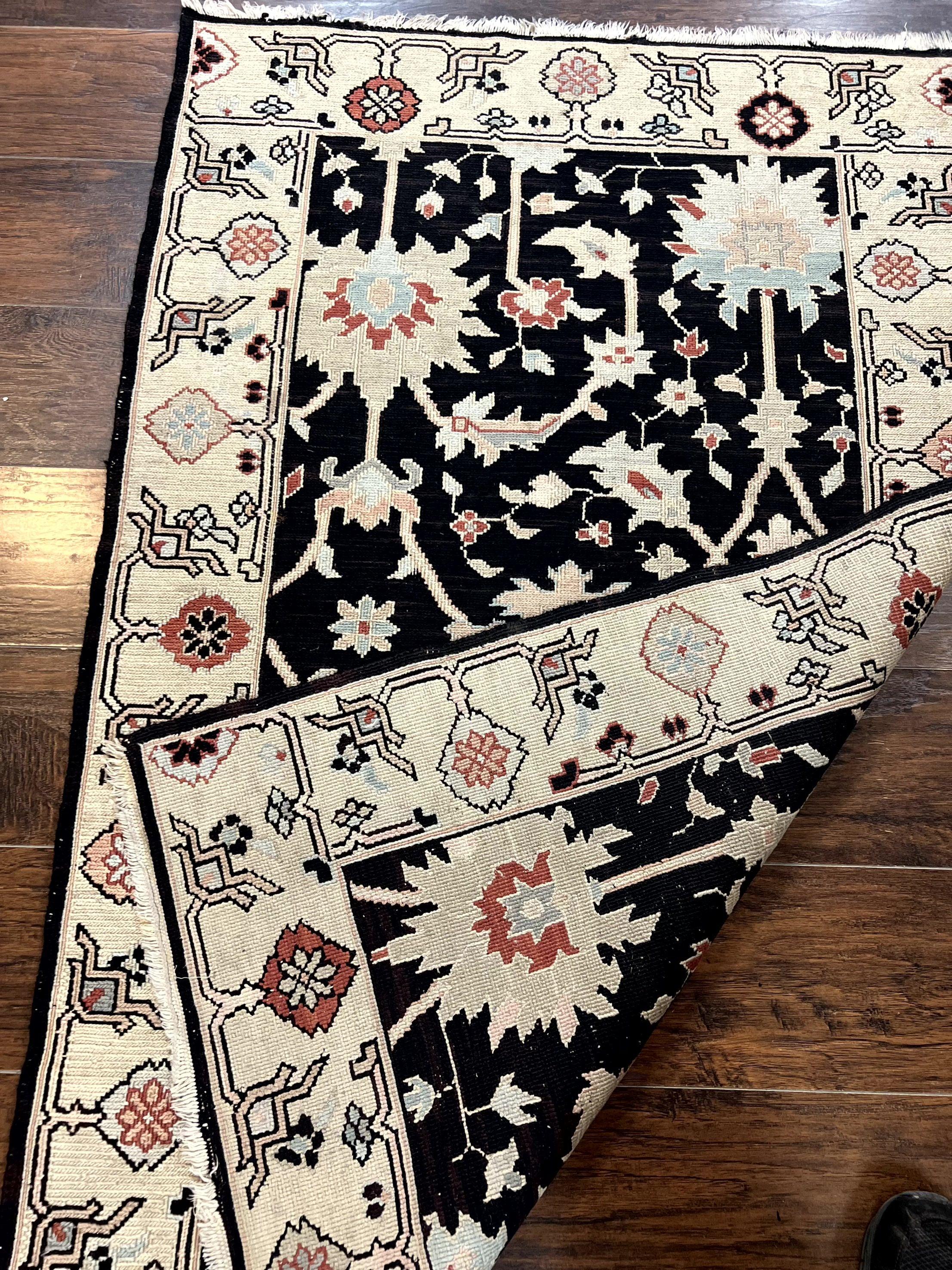 Turkish Flatweave Kilim Rug 3x5, Black, Handmade Vintage Wool Carpet - Image 11