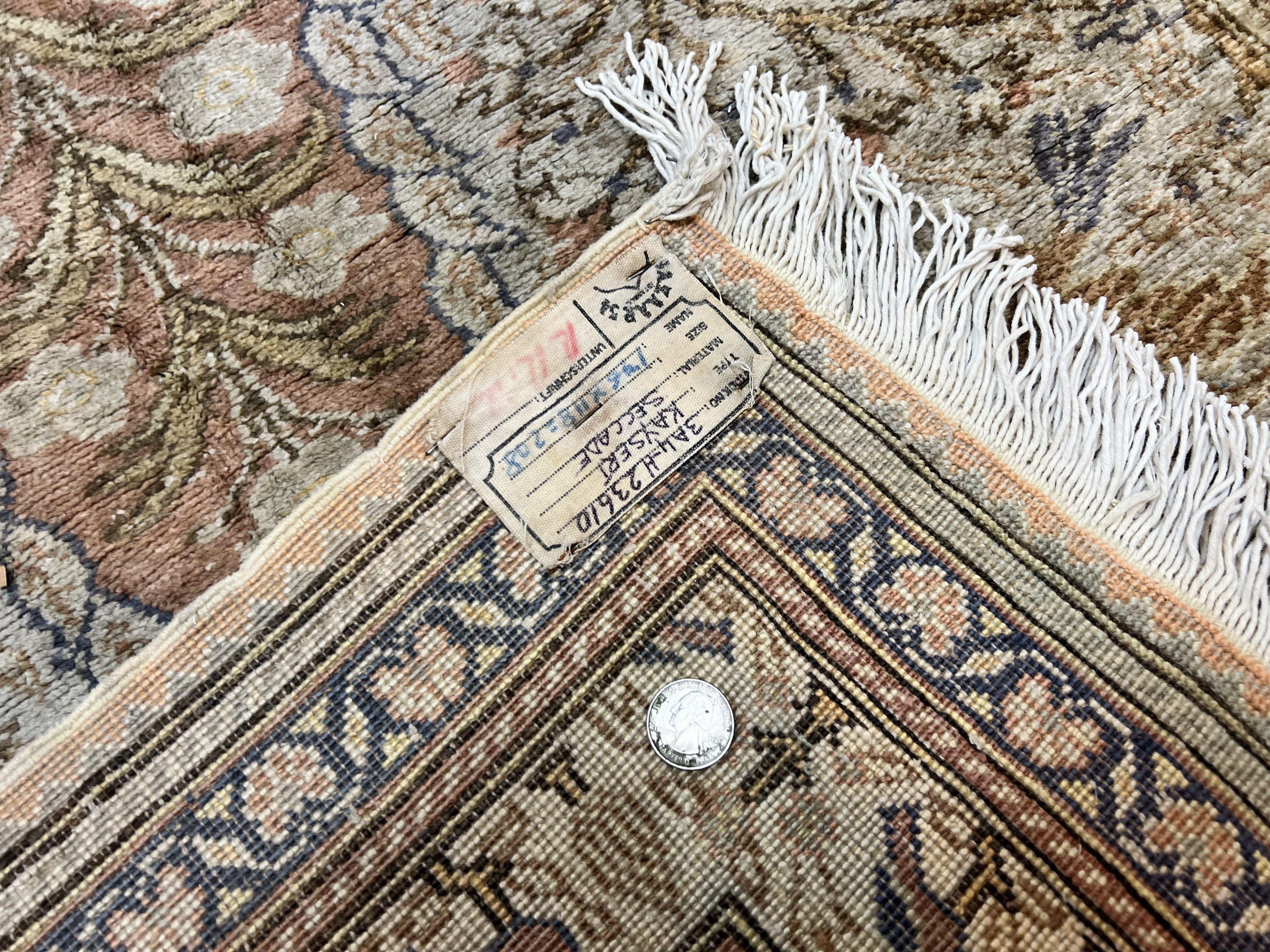 Turkish Kayseri Silk Rug 4x6, Tree of Life Pattern, Vintage Handmade Hand Knotted Carpet, Animal Pictorials, Birds - Image 12