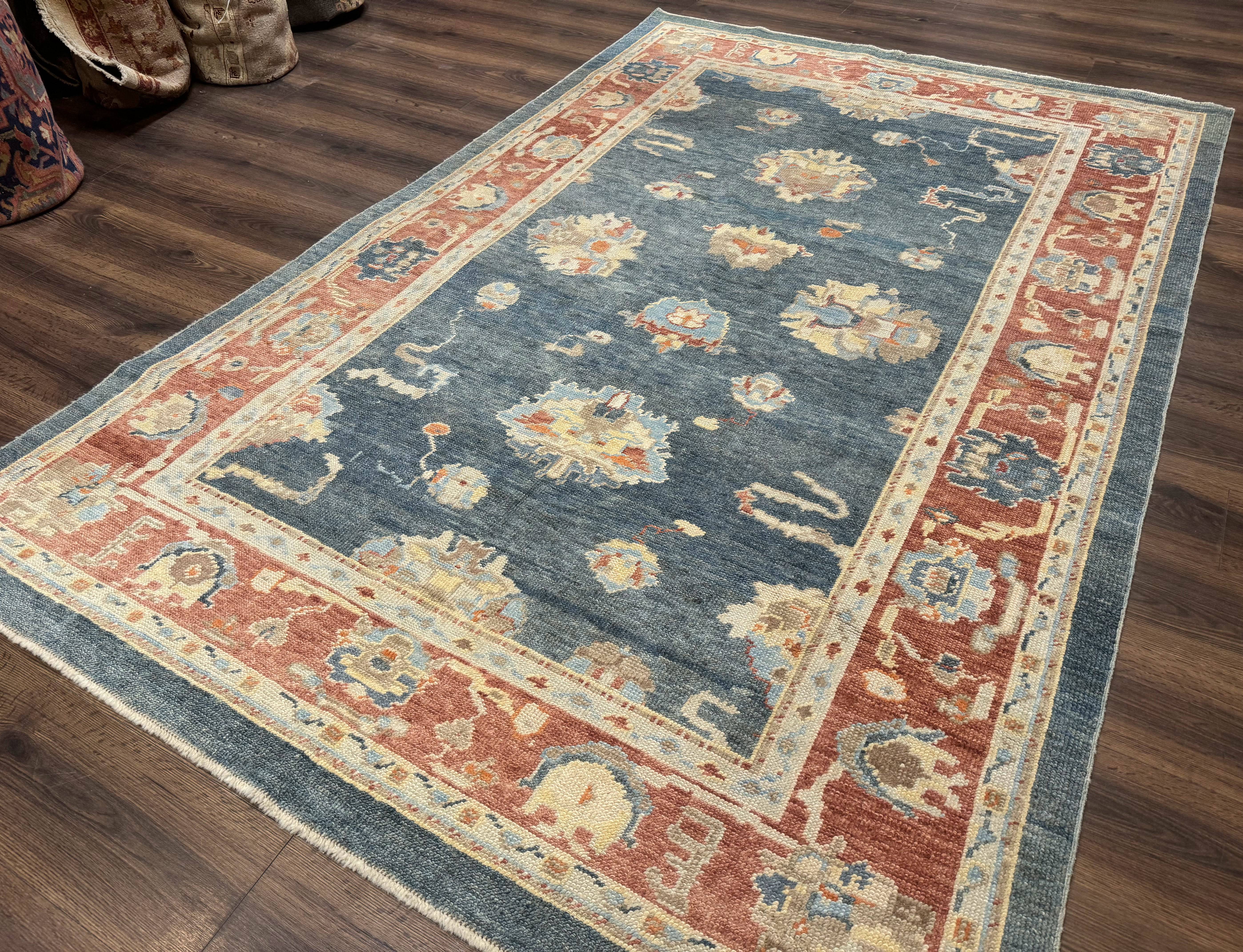 Turkish Oushak Rug 6x9, Sultanabad Carpet, Medium Size Oriental Rug - Image 2