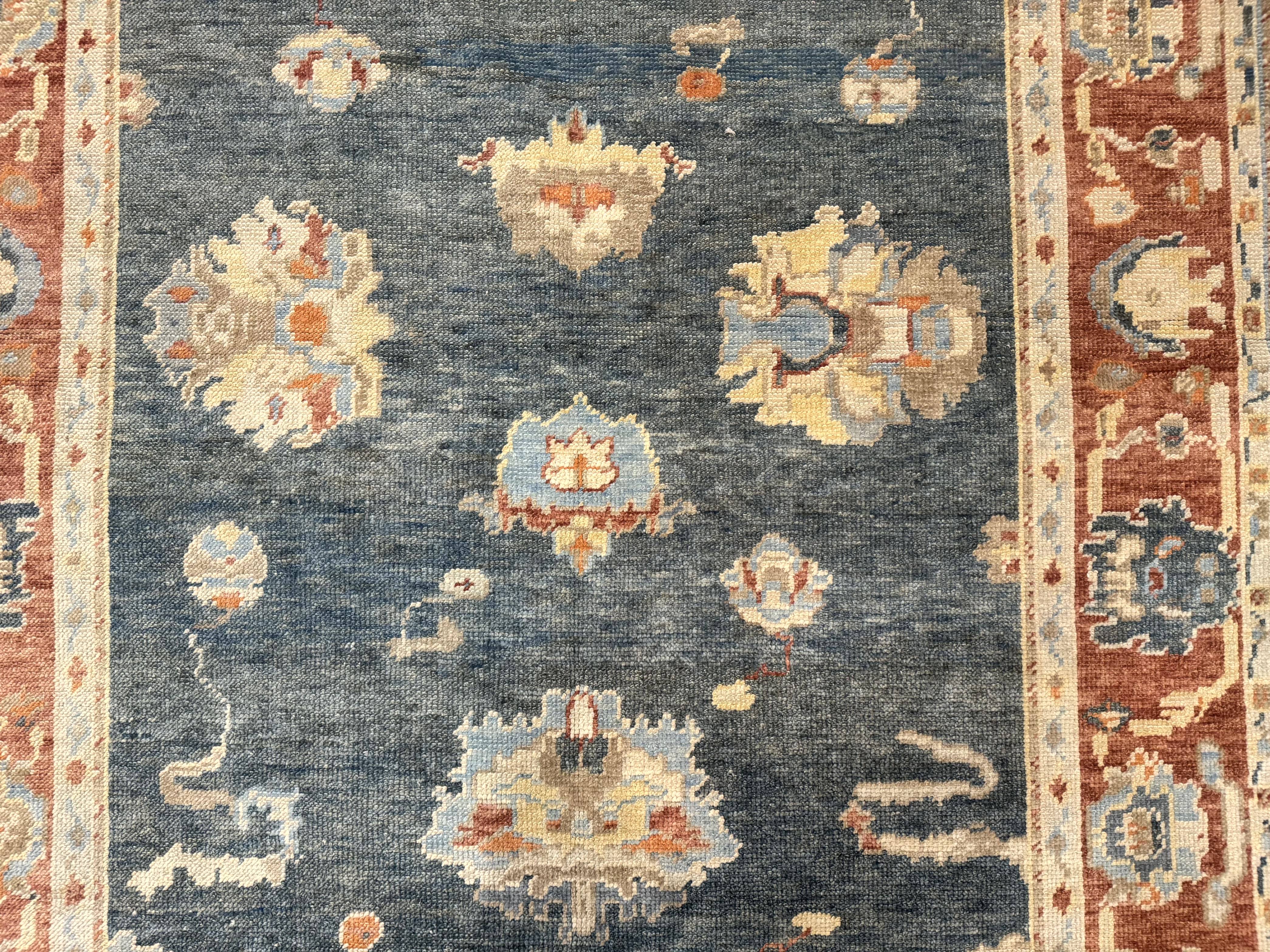 Turkish Oushak Rug 6x9, Sultanabad Carpet, Medium Size Oriental Rug - Image 4