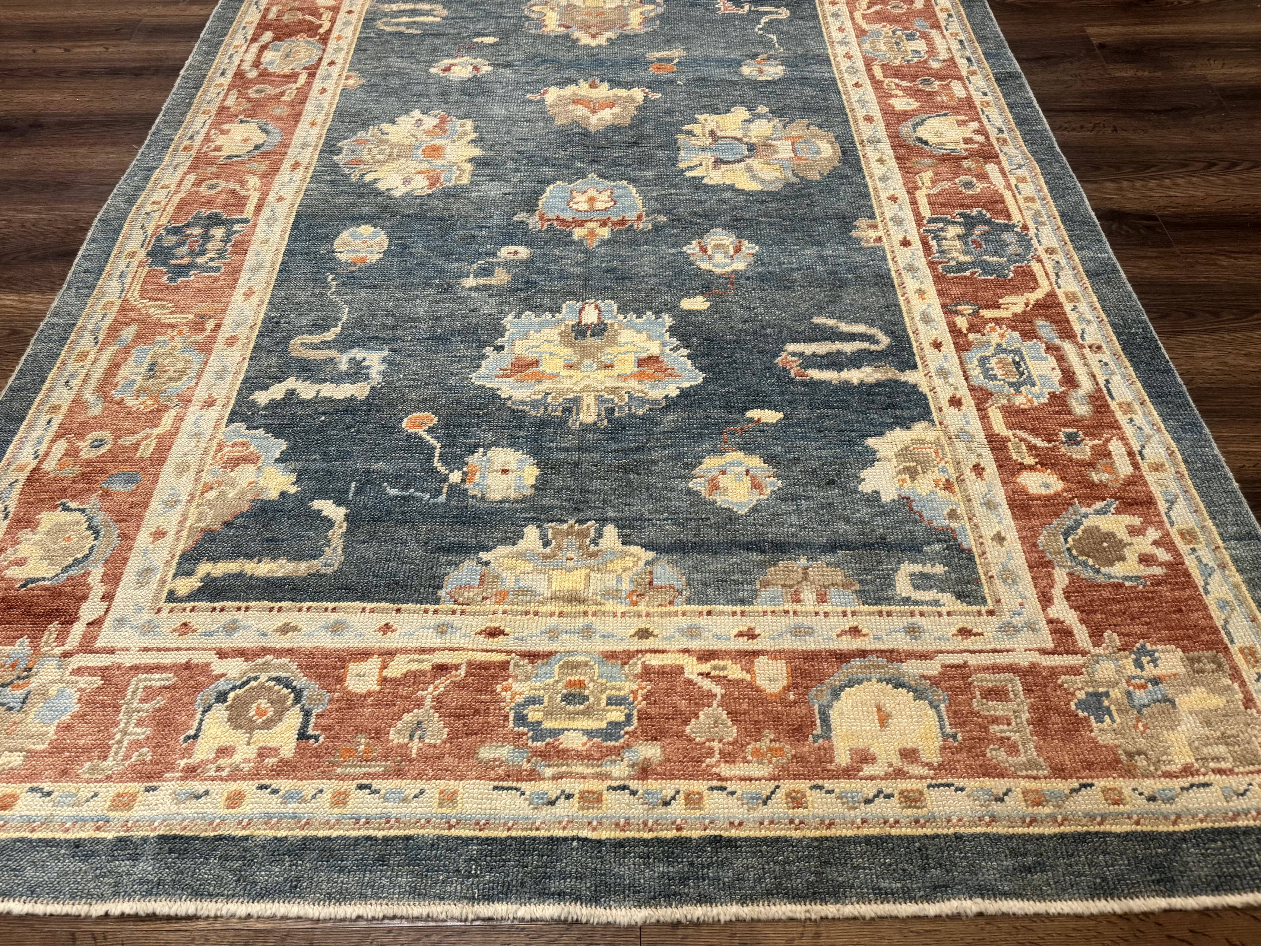 Turkish Oushak Rug 6x9, Sultanabad Carpet, Medium Size Oriental Rug - Image 5