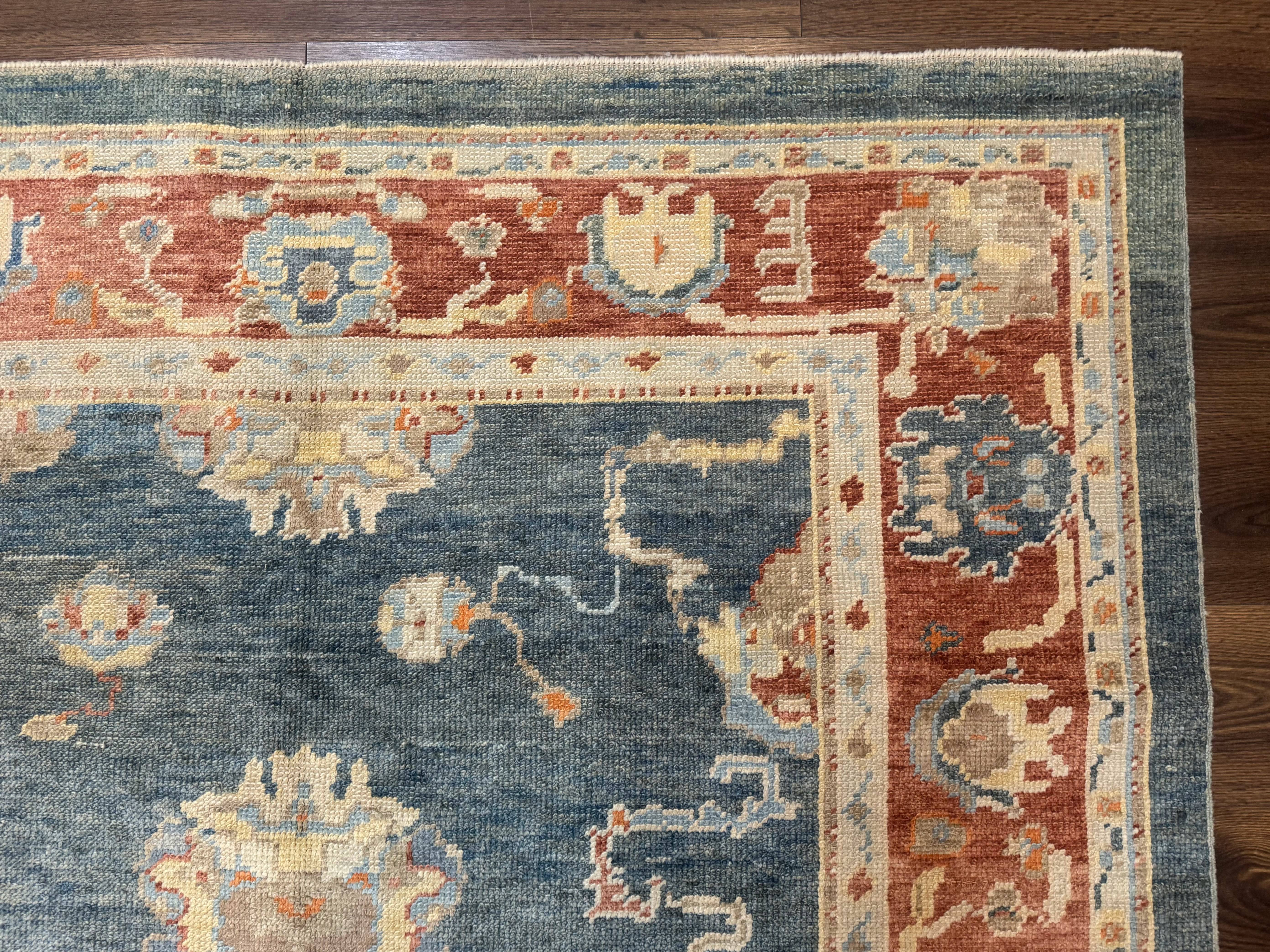 Turkish Oushak Rug 6x9, Sultanabad Carpet, Medium Size Oriental Rug - Image 7