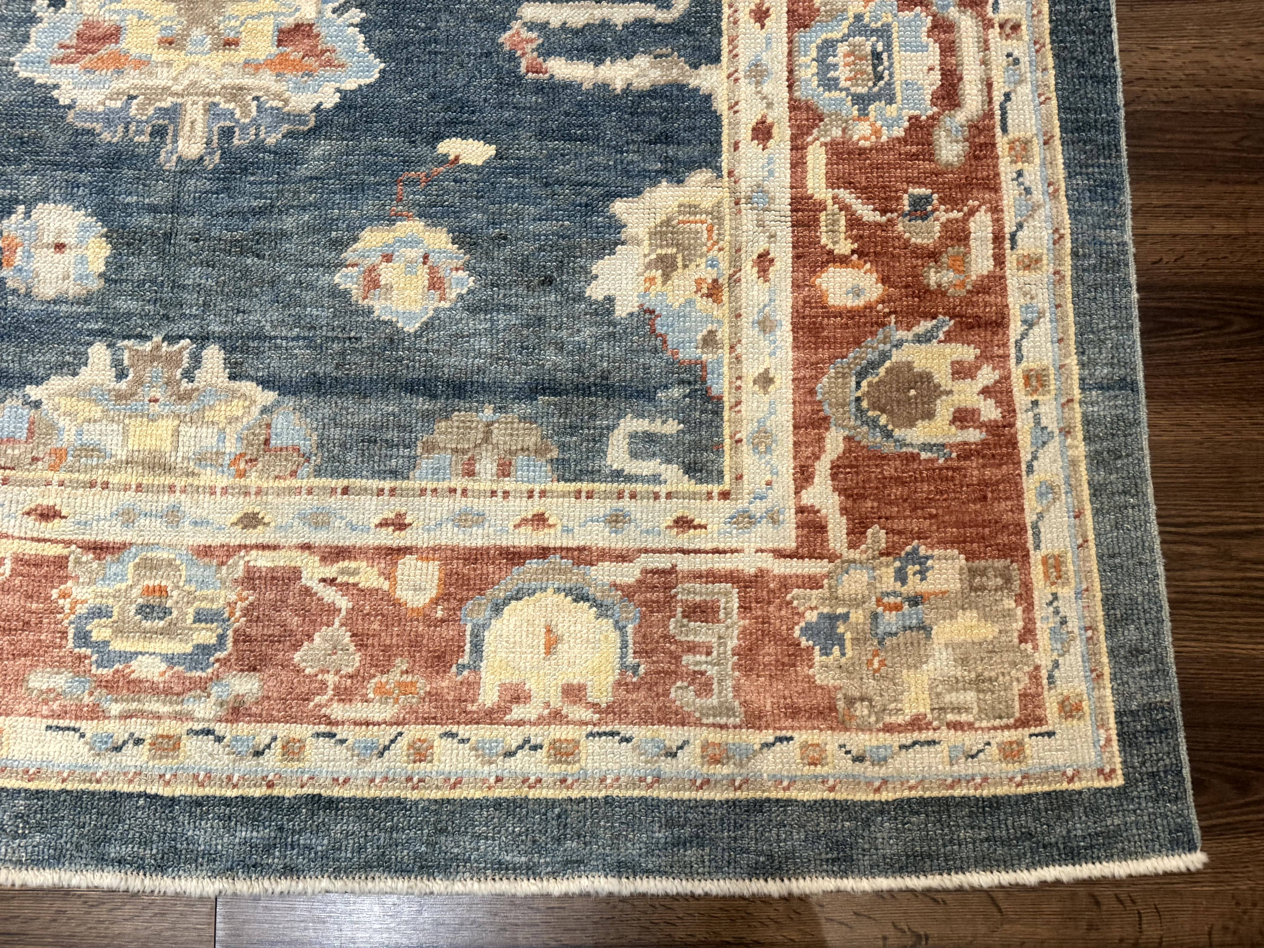 Turkish Oushak Rug 6x9, Sultanabad Carpet, Medium Size Oriental Rug - Image 9