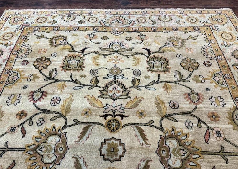 Turkish Oushak Rug 8x10, Vintage Wool Carpet - Image 3