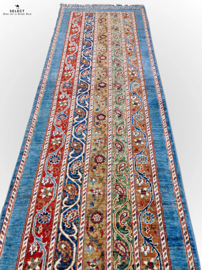 Turkish Shawl mt/blue 11' Runner - Image 6