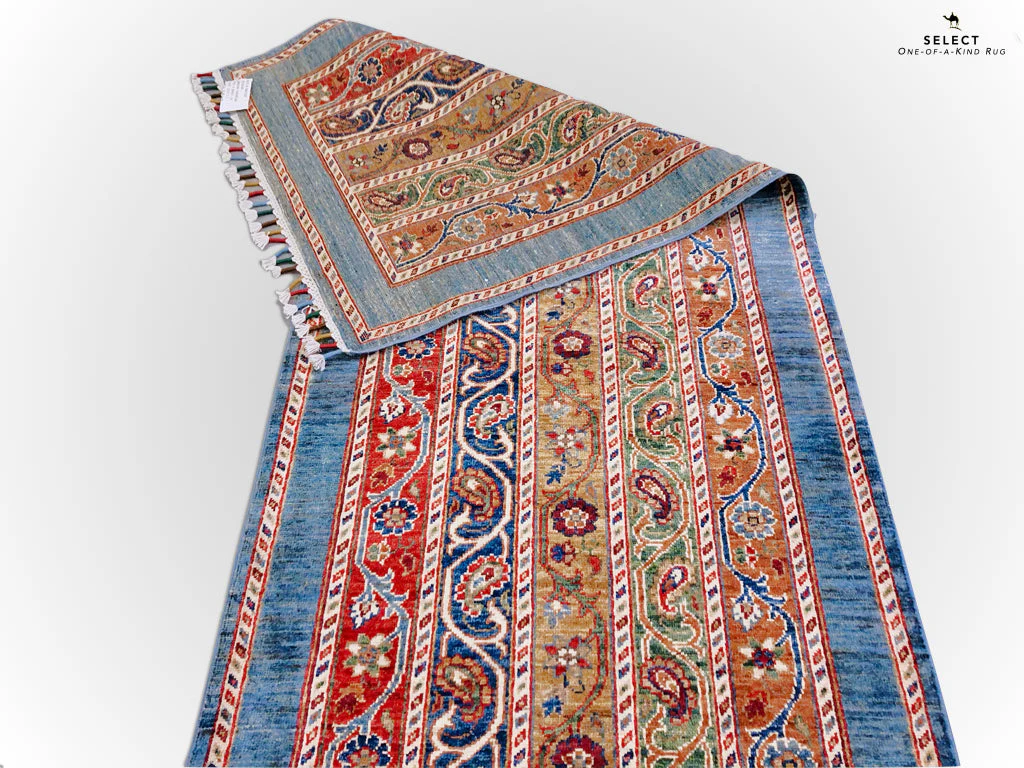 Turkish Shawl mt/blue 11' Runner - Image 7