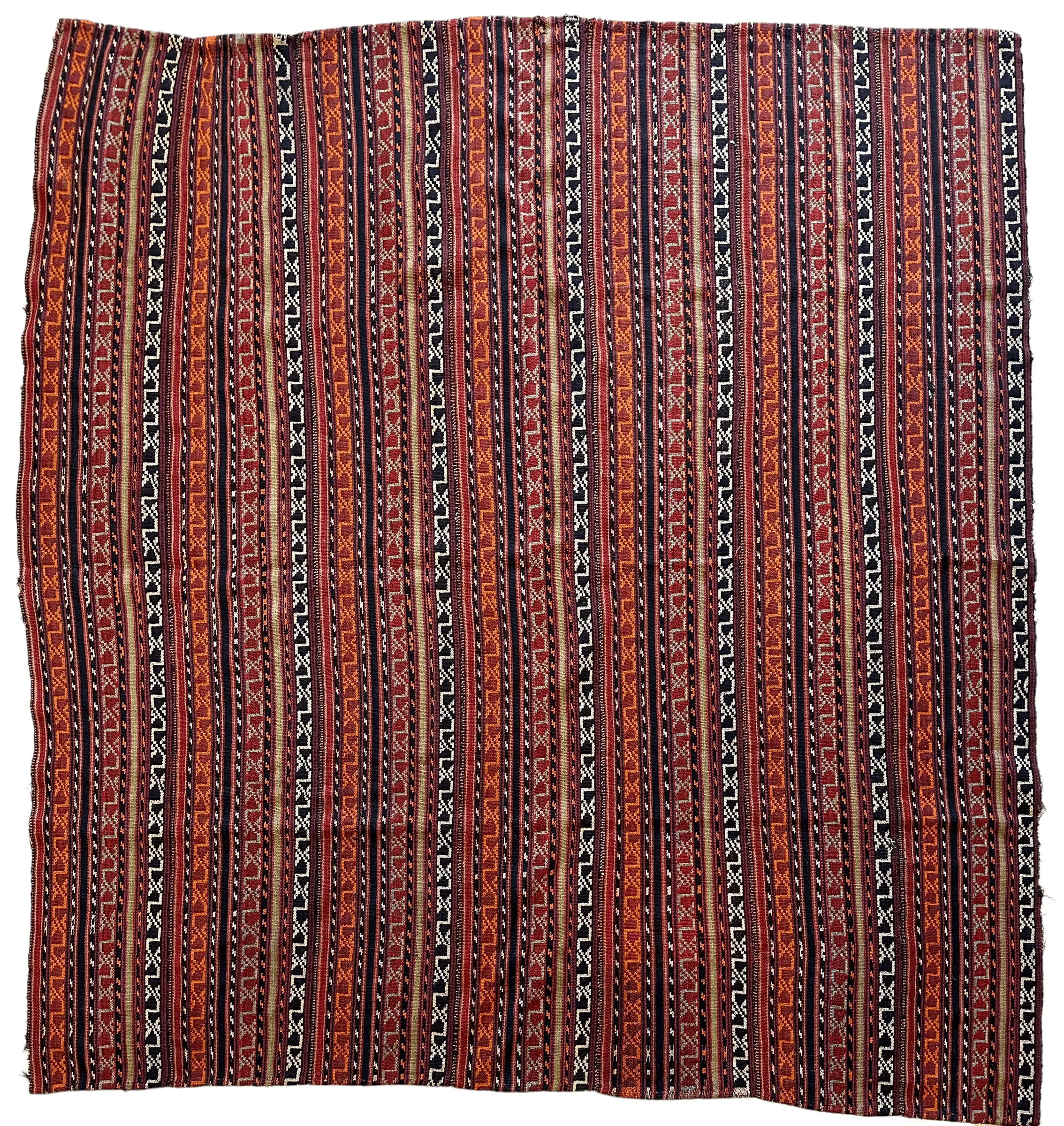 UNIQUE Antique Square Azerbijani Shahsavan Jajim Rug 6’4” x 6’8” - Image 12