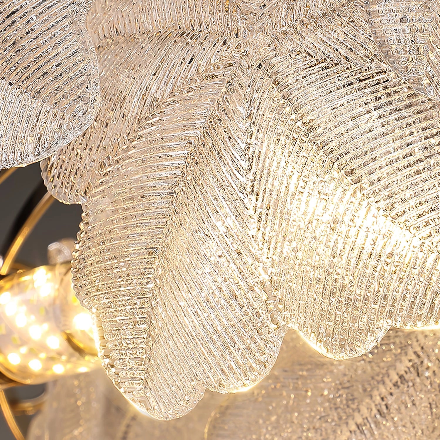 Valery Glass Petal Leaf Chandelier - Image 11
