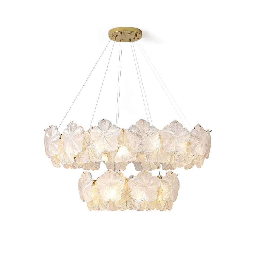 Valery Glass Petal Leaf Chandelier - Image 18