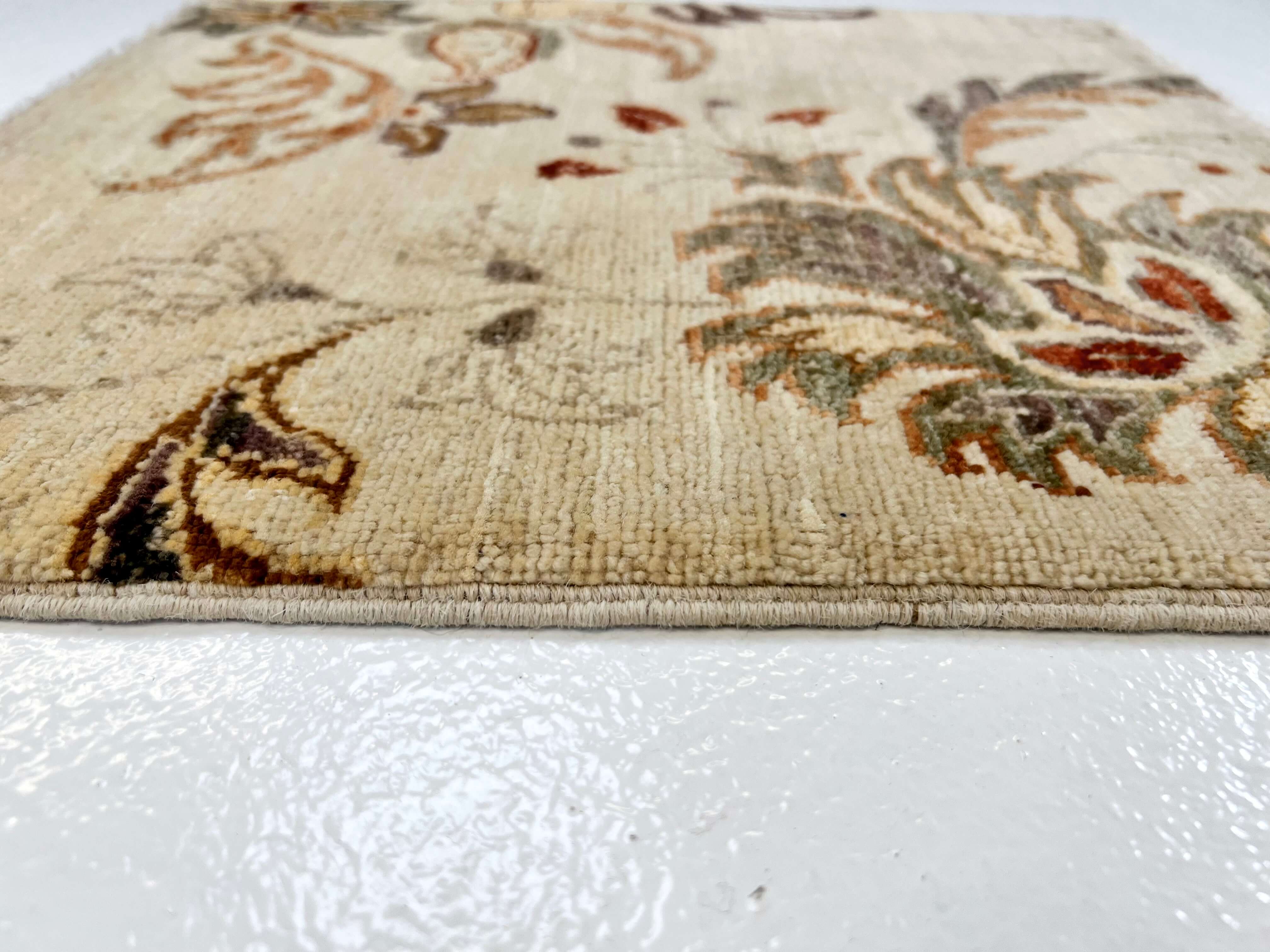 Vegetable-Dye with Silk Accents (18" square) ivory - Image 3