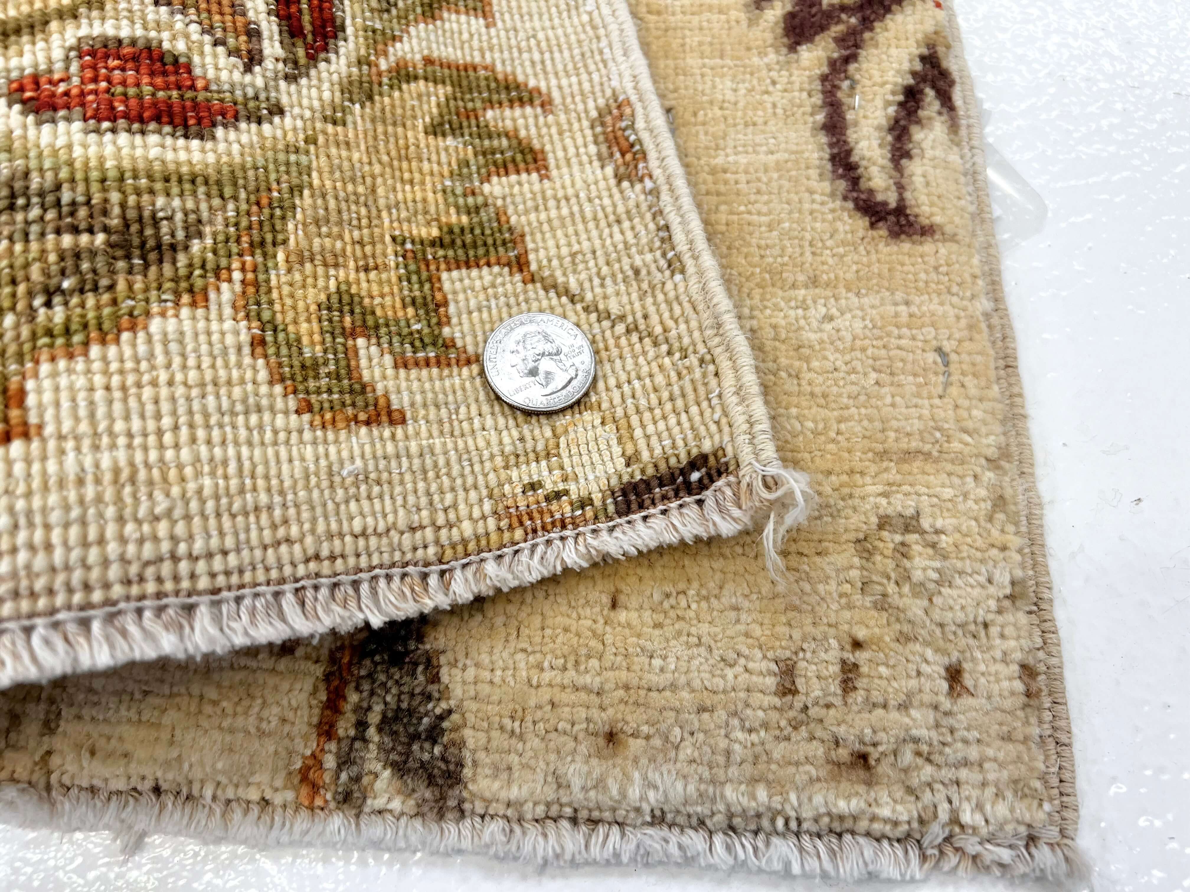 Vegetable-Dye with Silk Accents (18" square) ivory - Image 4