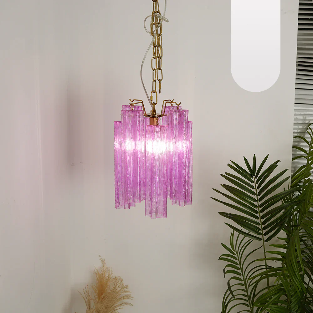 Vintage Amethyst Murano Glass Chandelier - Image 10