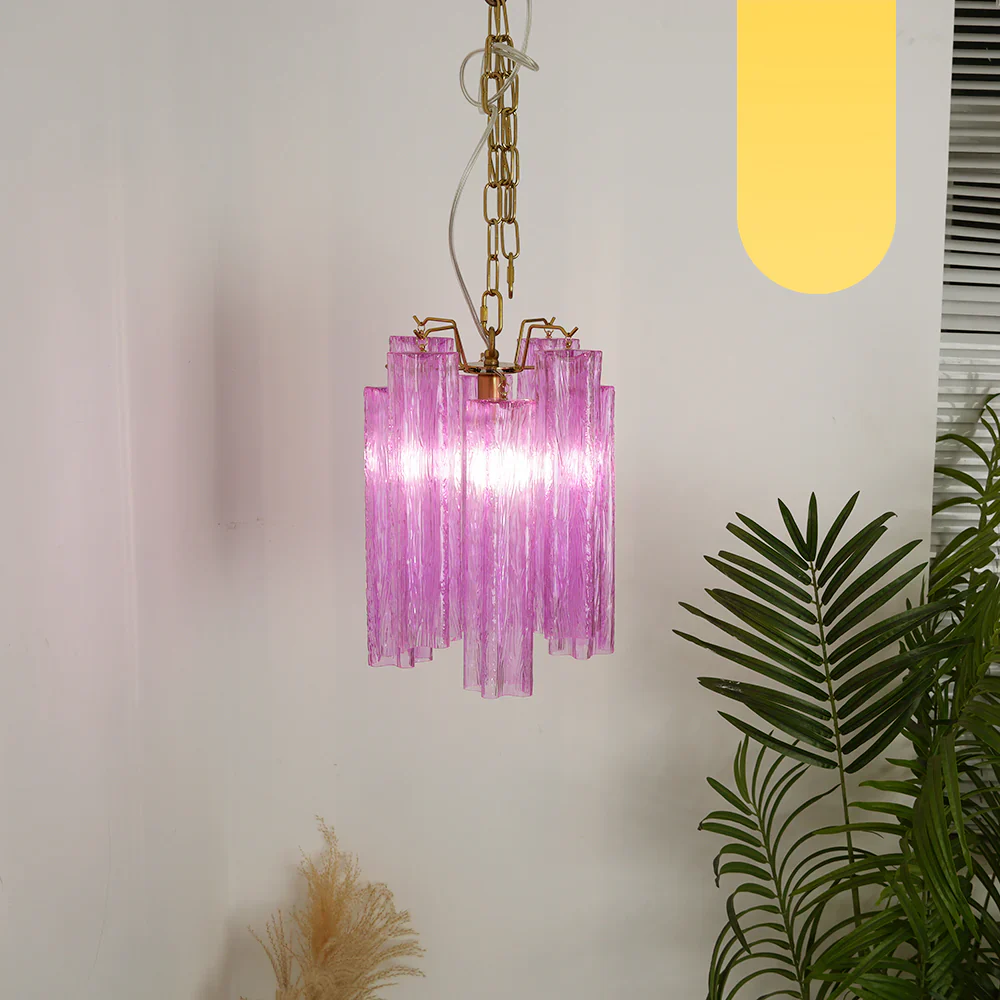 Vintage Amethyst Murano Glass Chandelier - Image 11