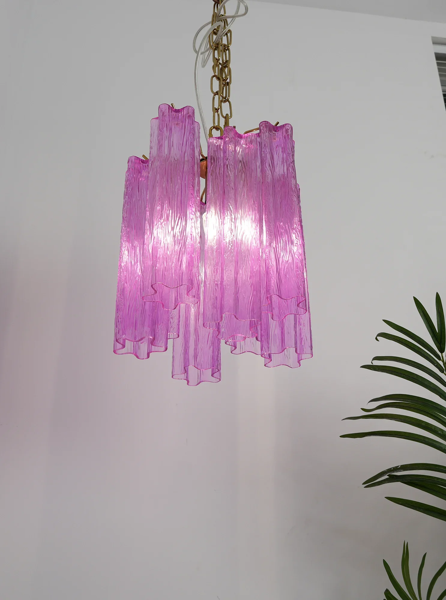 Vintage Amethyst Murano Glass Chandelier - Image 14