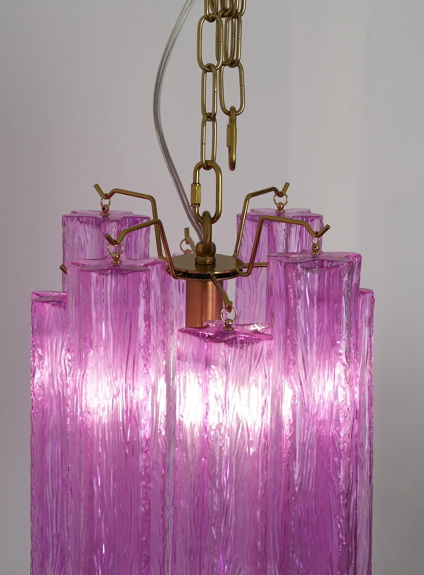 Vintage Amethyst Murano Glass Chandelier - Image 15