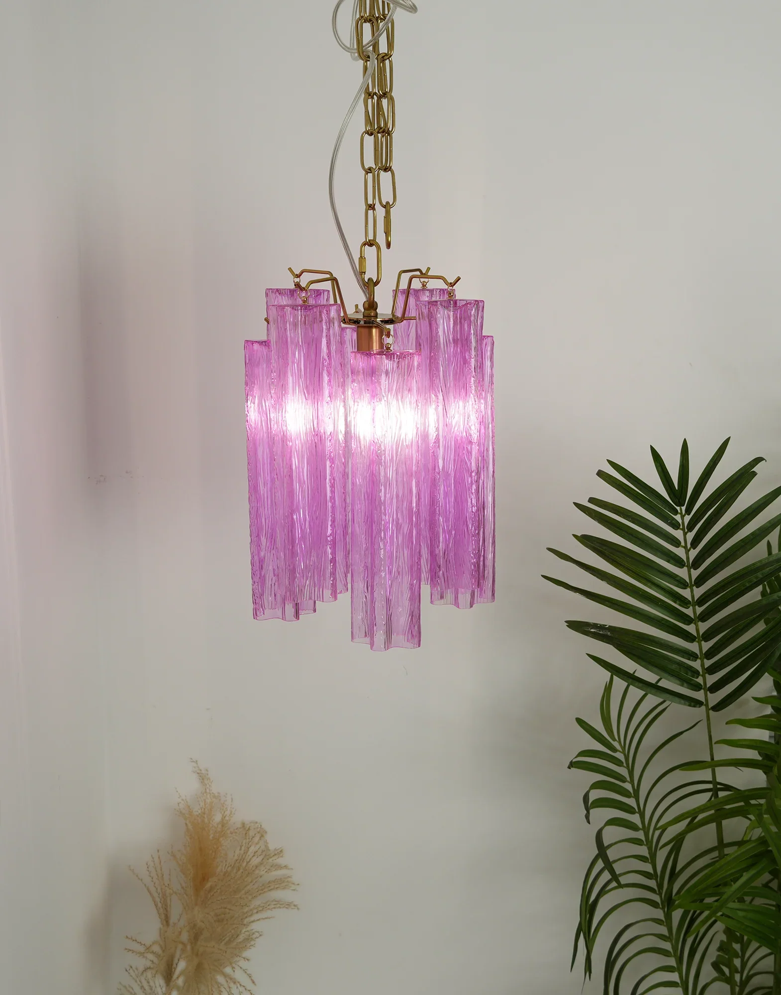 Vintage Amethyst Murano Glass Chandelier - Image 6