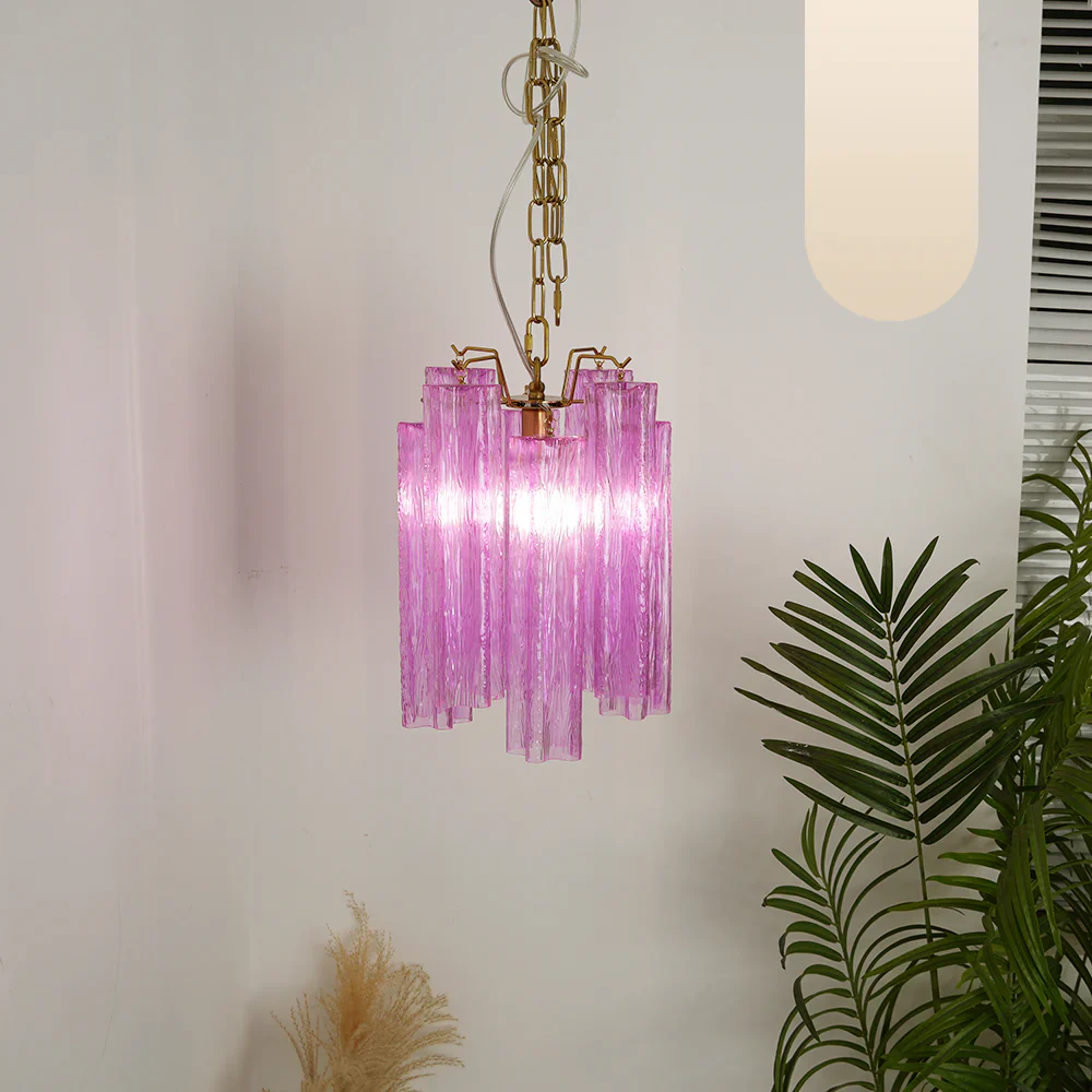 Vintage Amethyst Murano Glass Chandelier - Image 9