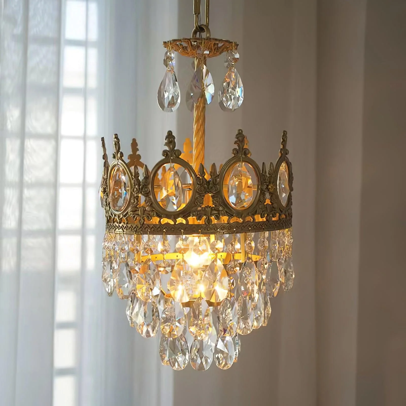 Vintage Crystal Chandelier - Image 3