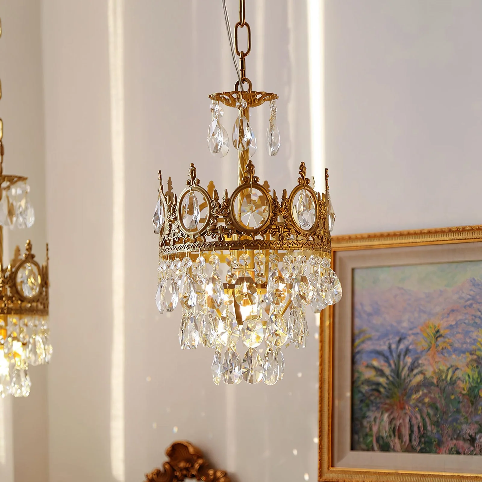 Vintage Crystal Chandelier - Image 9