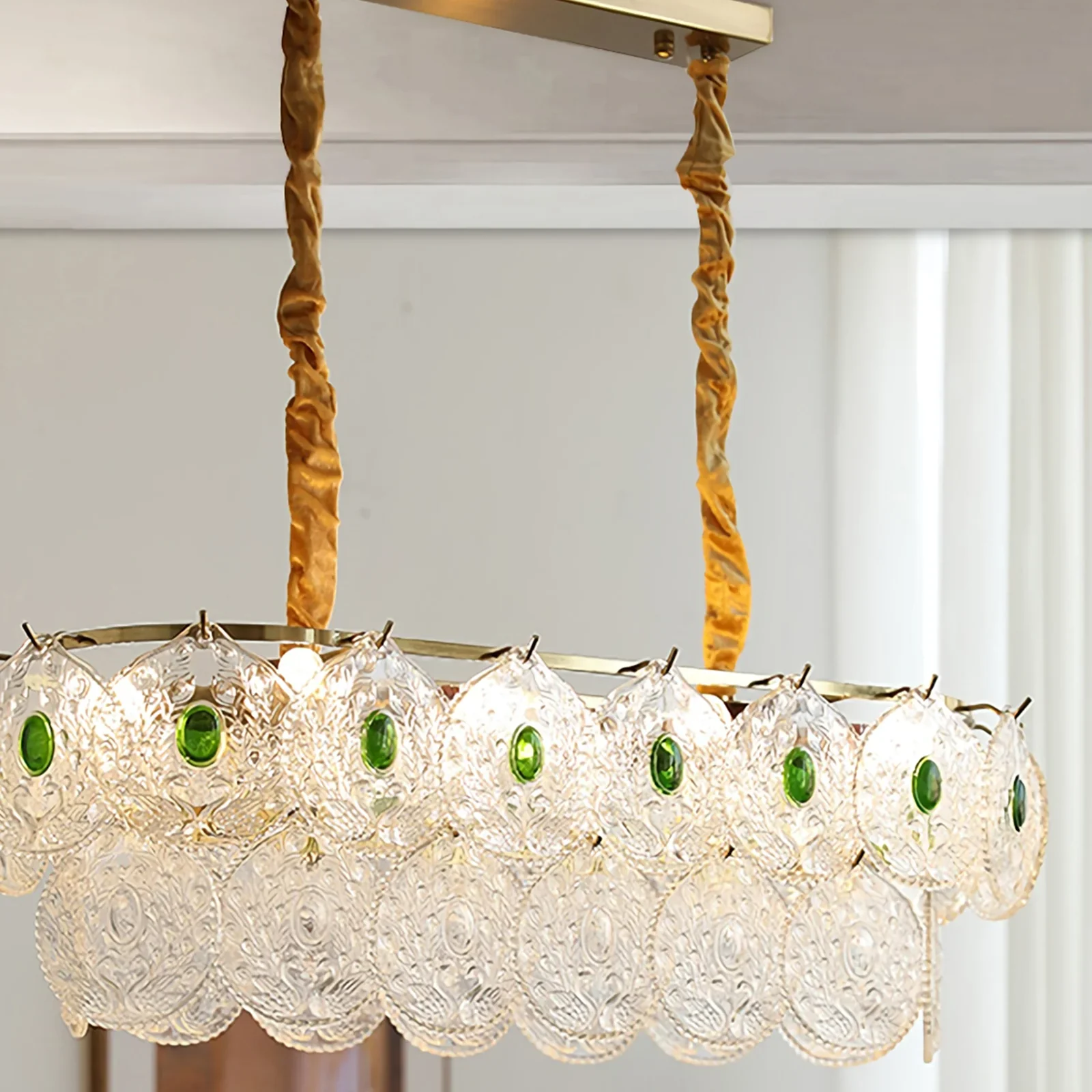 Emerald Art Glass Chandeliers - Image 19