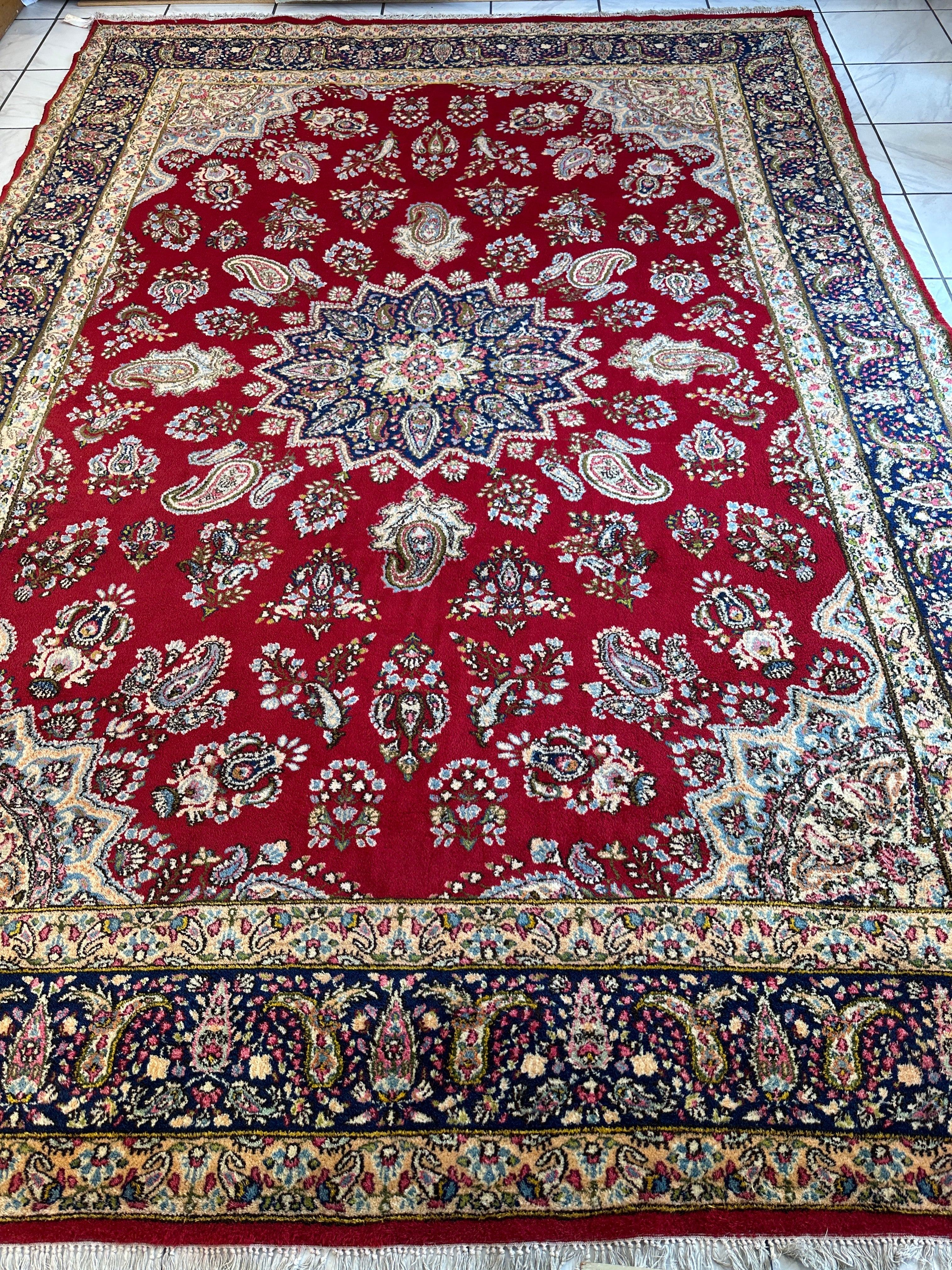 Vintage Kirman Persian Rug | 9’9” x 14’ | Thick Full-Pile Wool | Circa 1960 | K2029 - Image 2