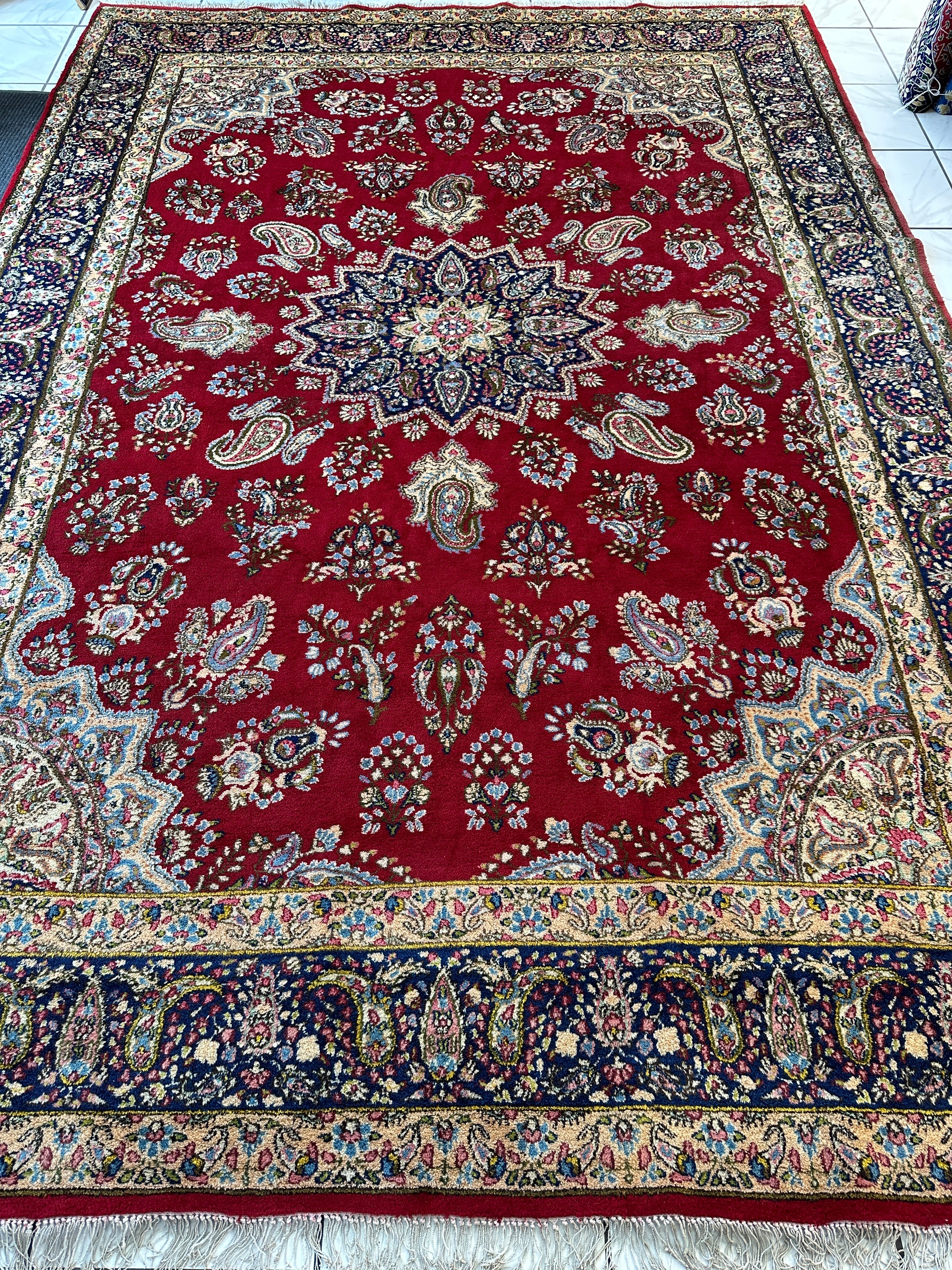 Vintage Kirman Persian Rug | 9’9” x 14’ | Thick Full-Pile Wool | Circa 1960 | K2029 - Image 3