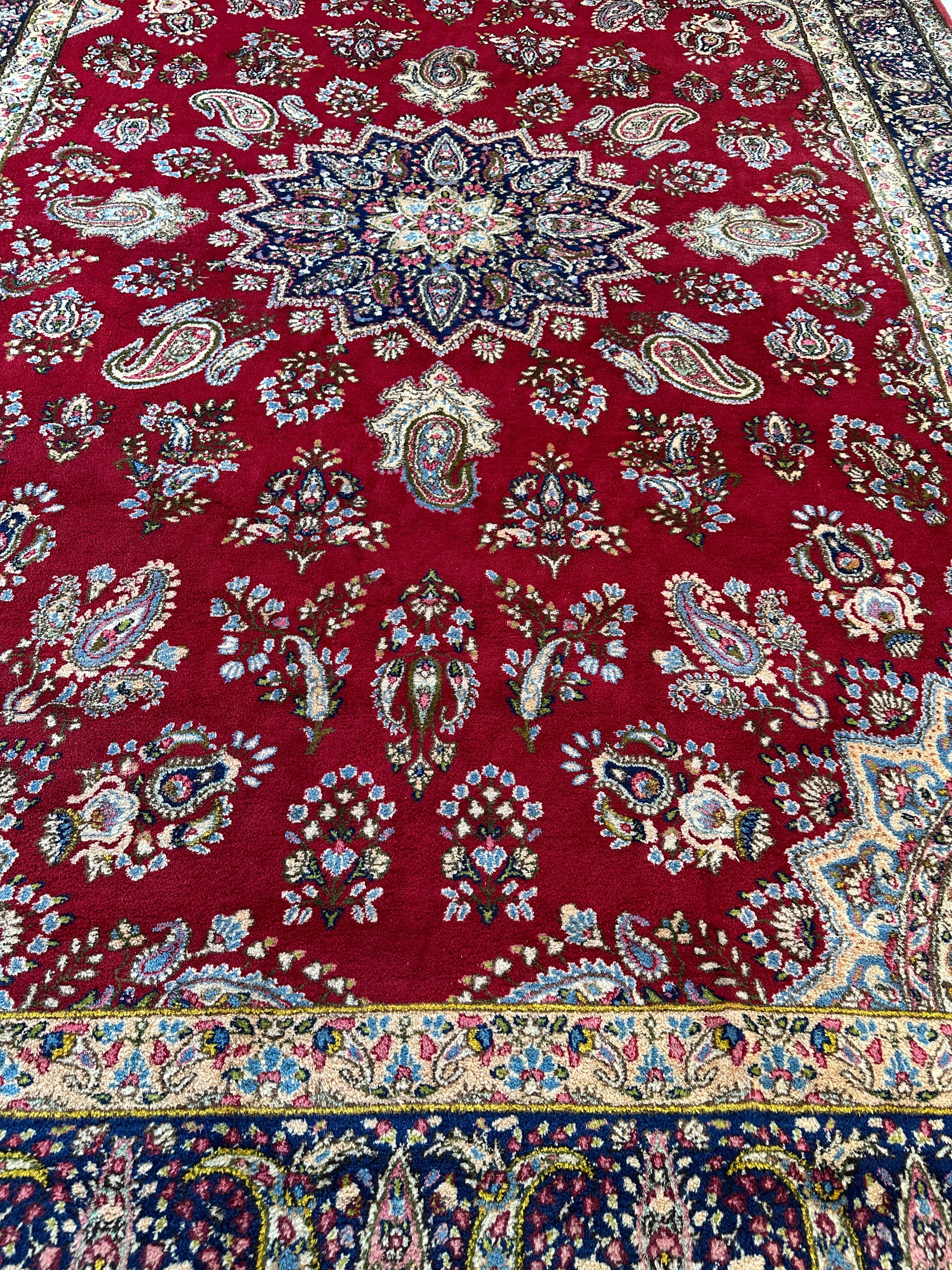 Vintage Kirman Persian Rug | 9’9” x 14’ | Thick Full-Pile Wool | Circa 1960 | K2029 - Image 5