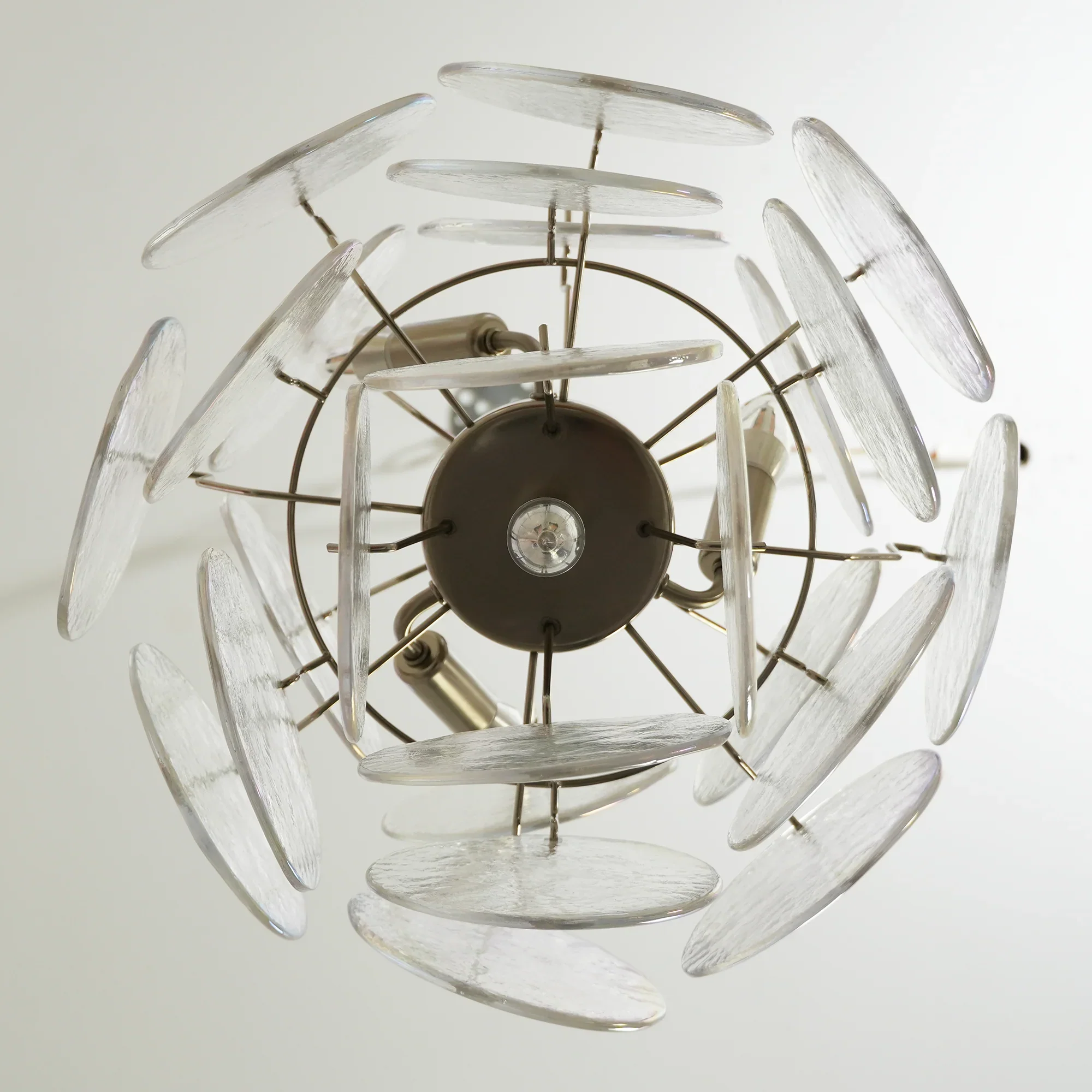 Vintage Murano Iridescent Glass Disks Chandelier - Image 22