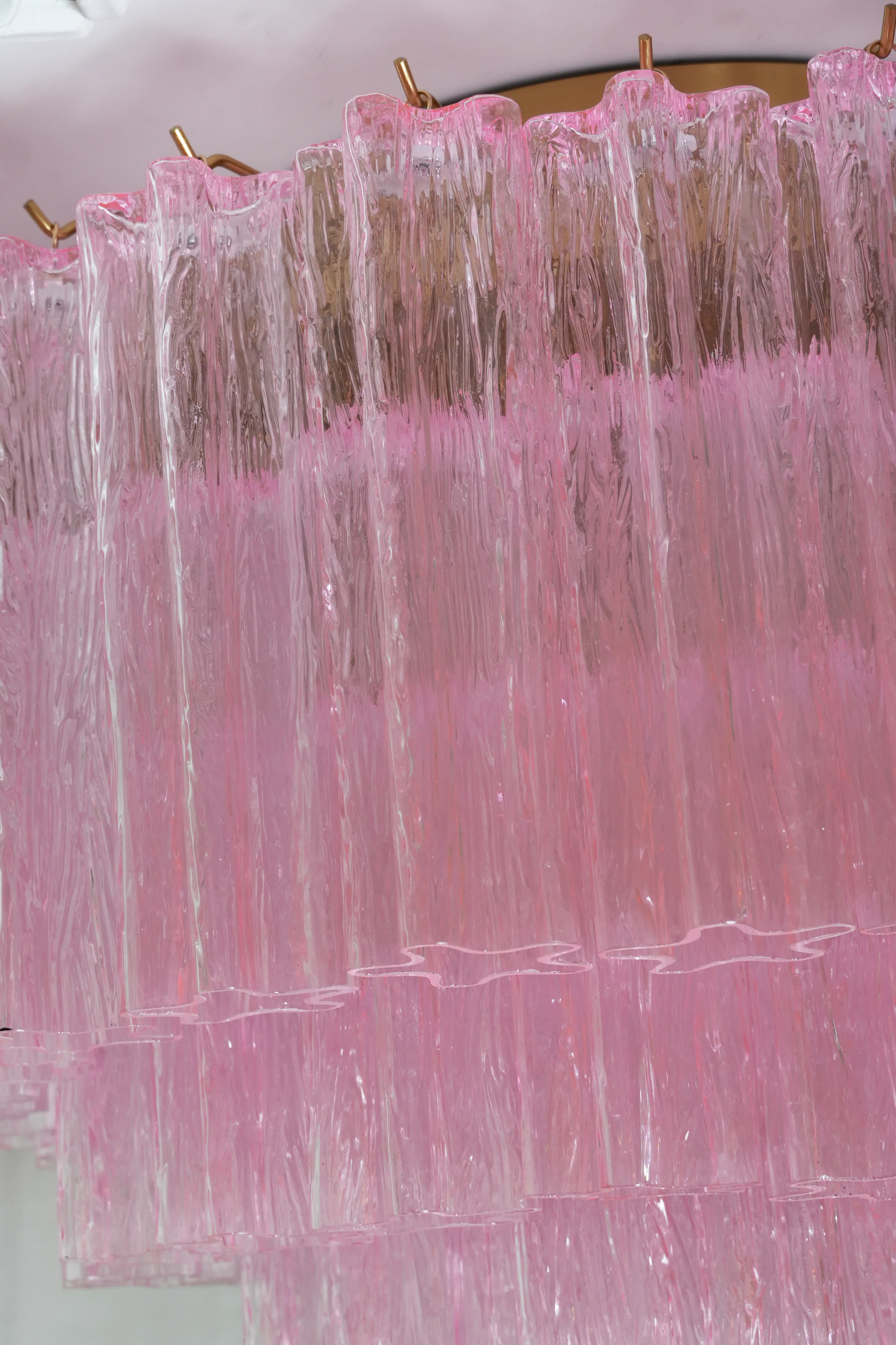 Vintage Murano Pink Glass Ceiling Light - Image 13