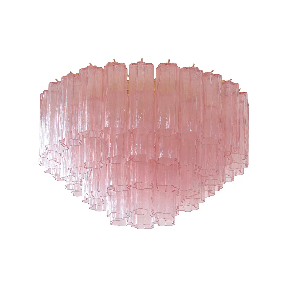 Vintage Murano Pink Glass Ceiling Light - Image 16