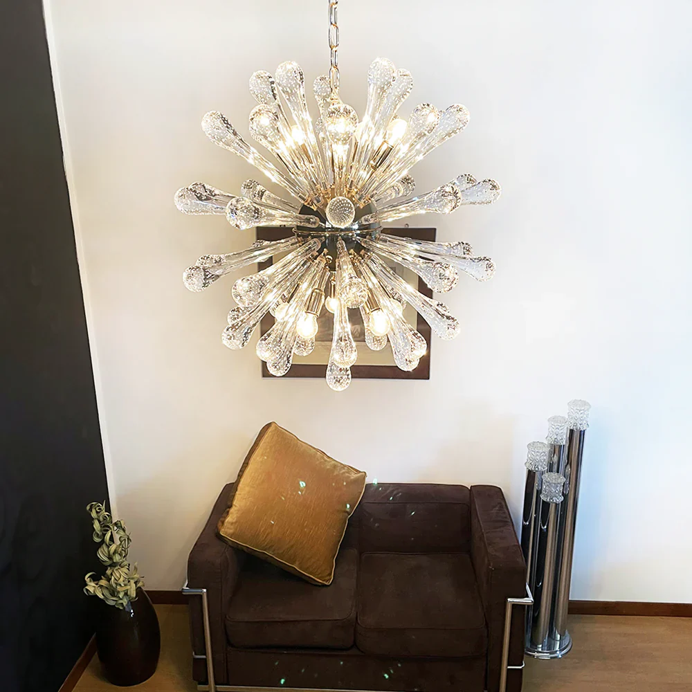 Vintage Murano Sputnik Glass Chandelier - Image 2