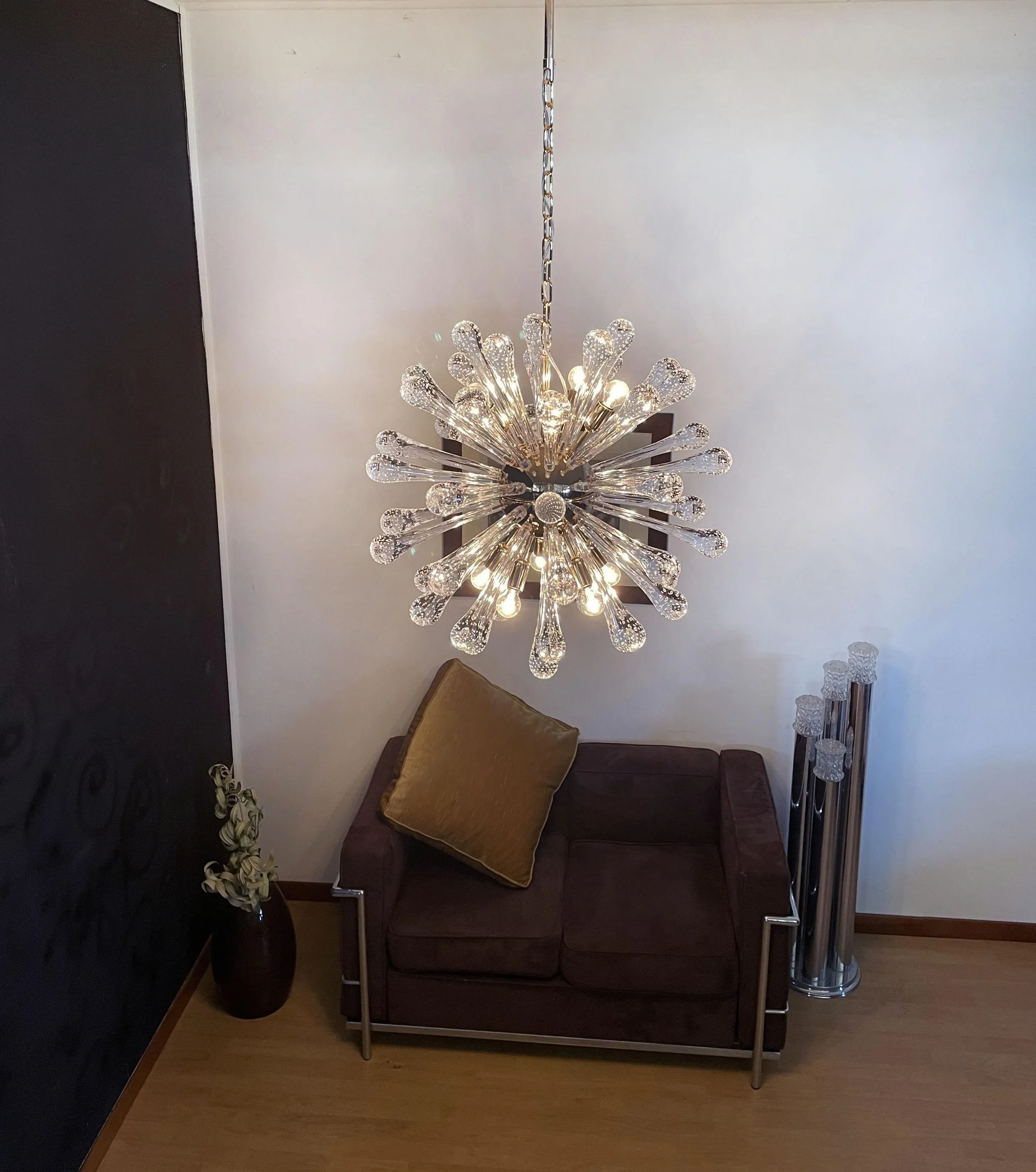 Vintage Murano Sputnik Glass Chandelier - Image 4