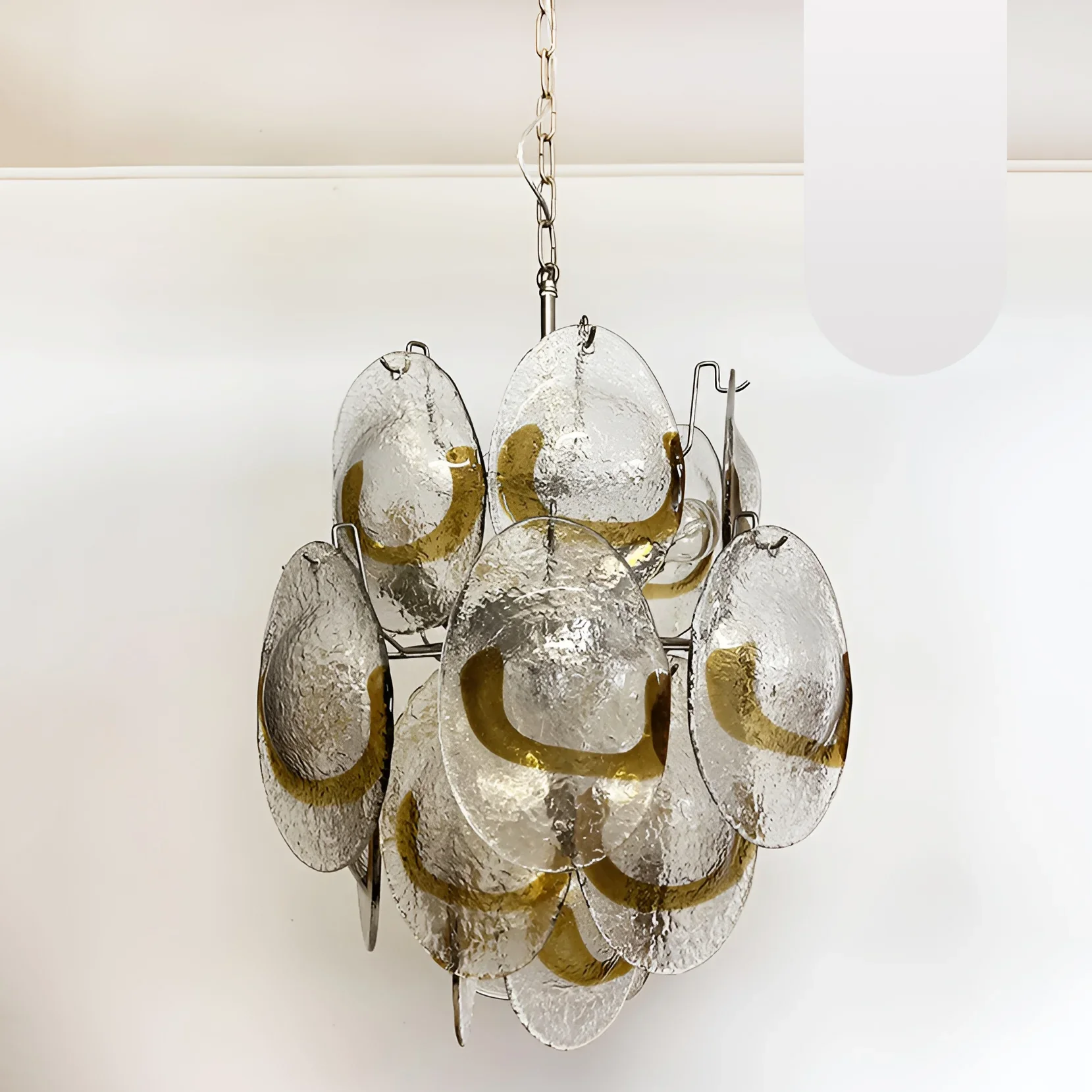Vintage Murano Transparent Amber Chandelier - Image 20