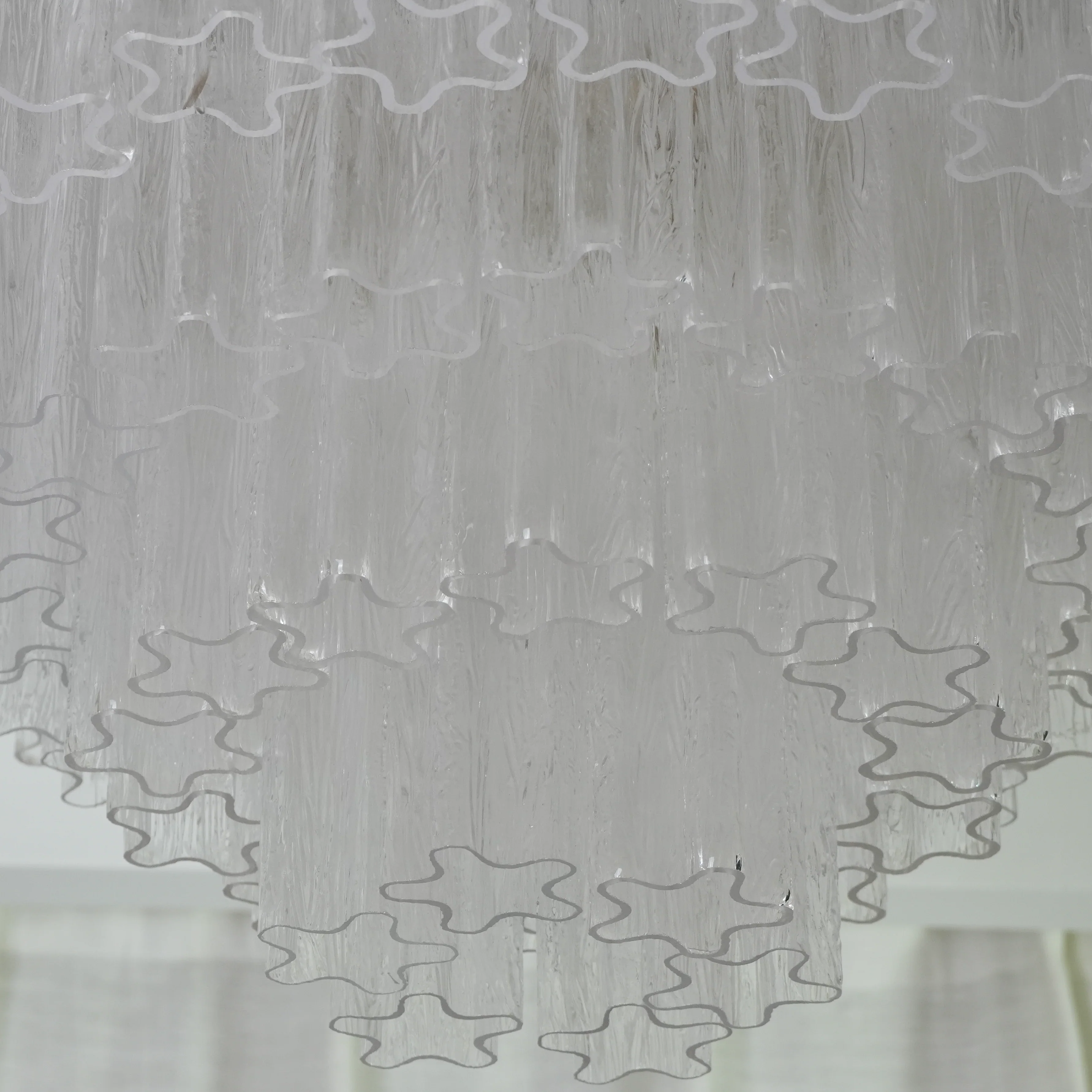 Vintage Murano Transparent Glass Ceiling Light - Image 11