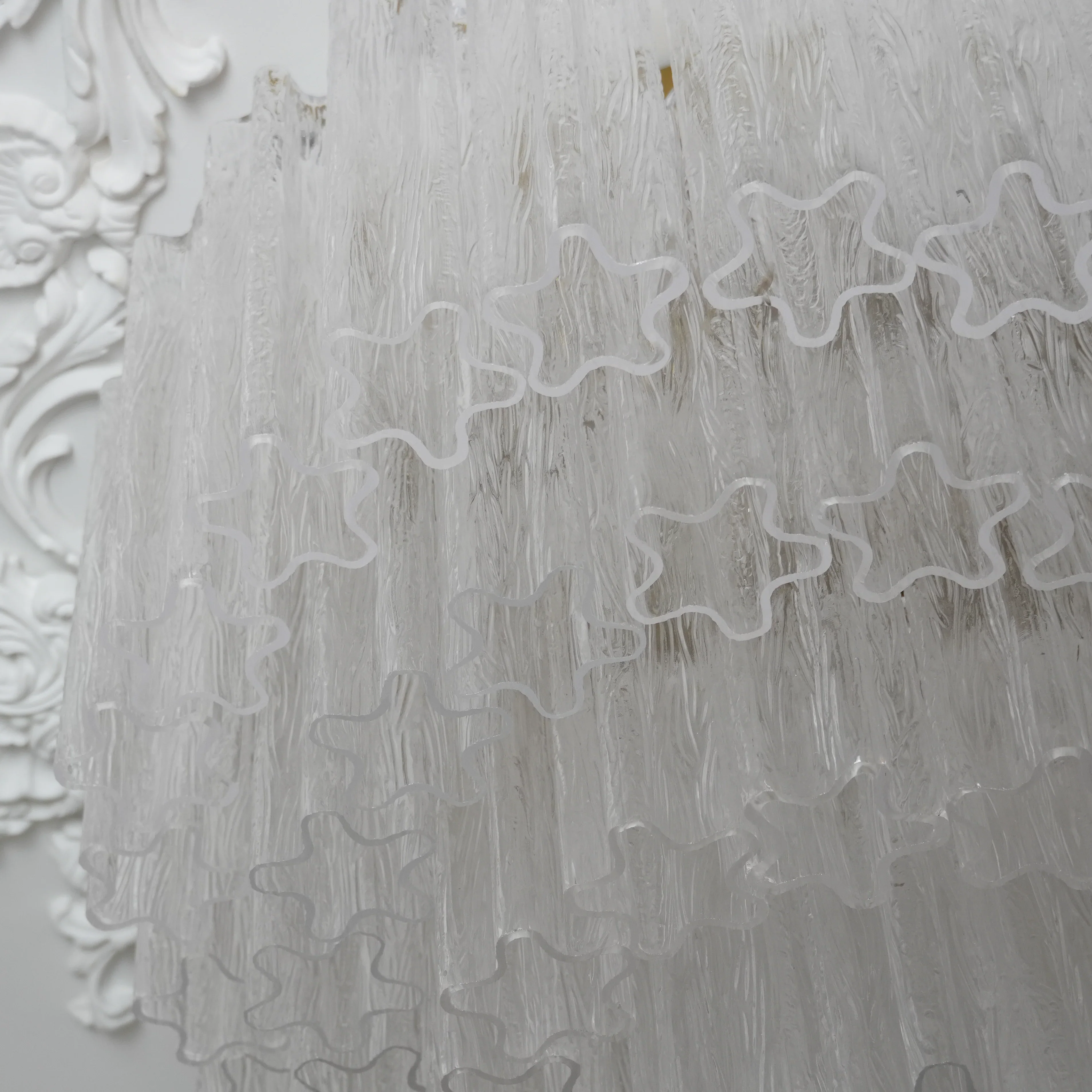 Vintage Murano Transparent Glass Ceiling Light - Image 13