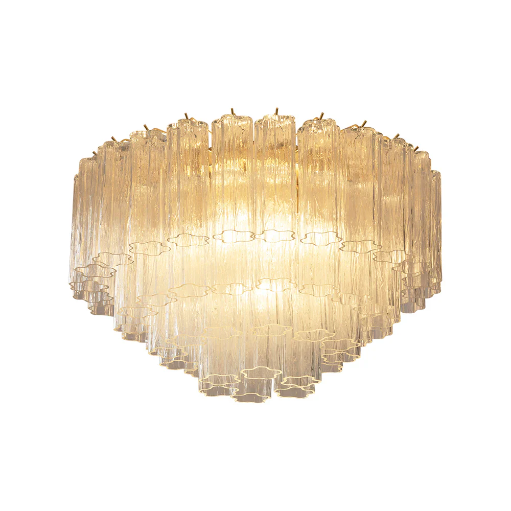 Vintage Murano Transparent Glass Ceiling Light - Image 14