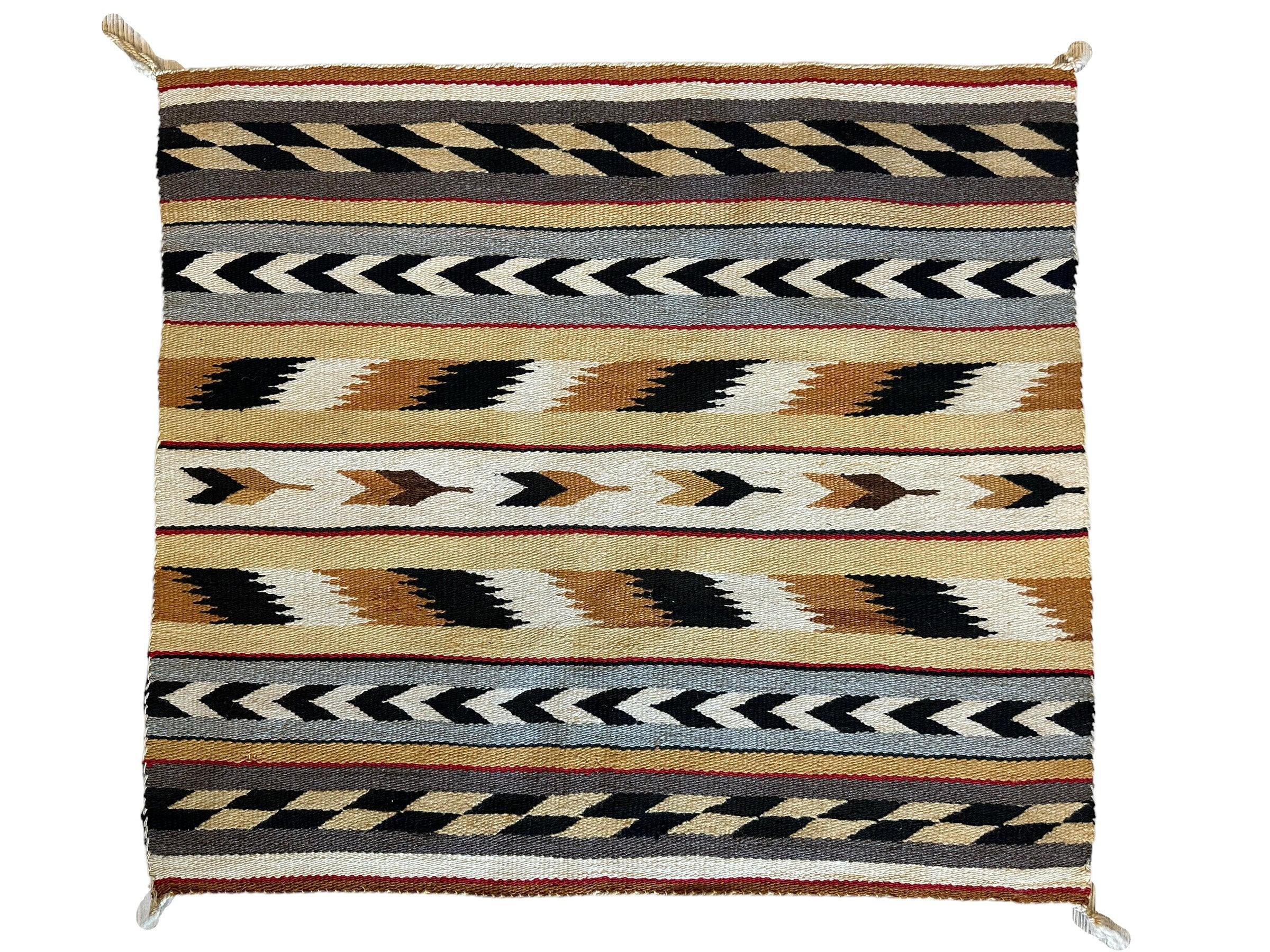 Vintage Native American Navajo Rug 29” x 32” - Image 2