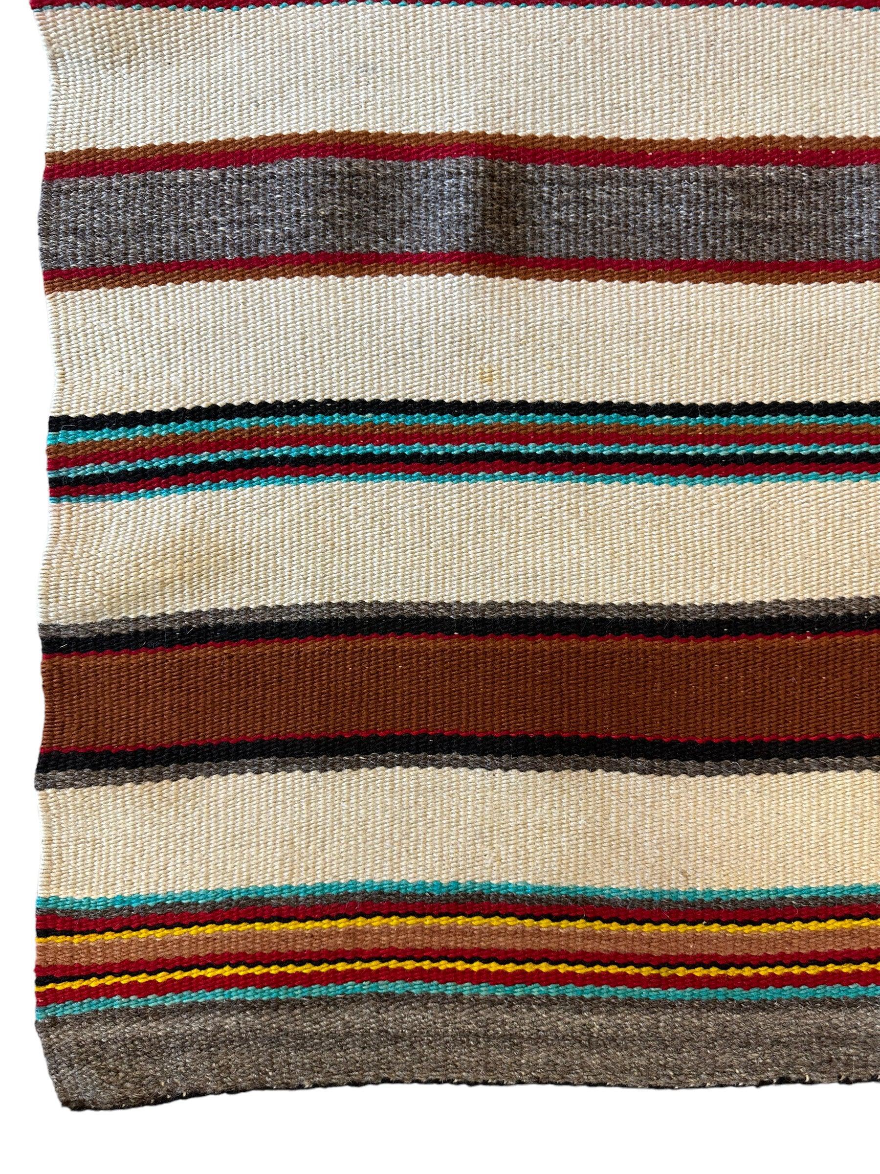 Vintage Native American Navajo Rug 30” x 63” - Image 2